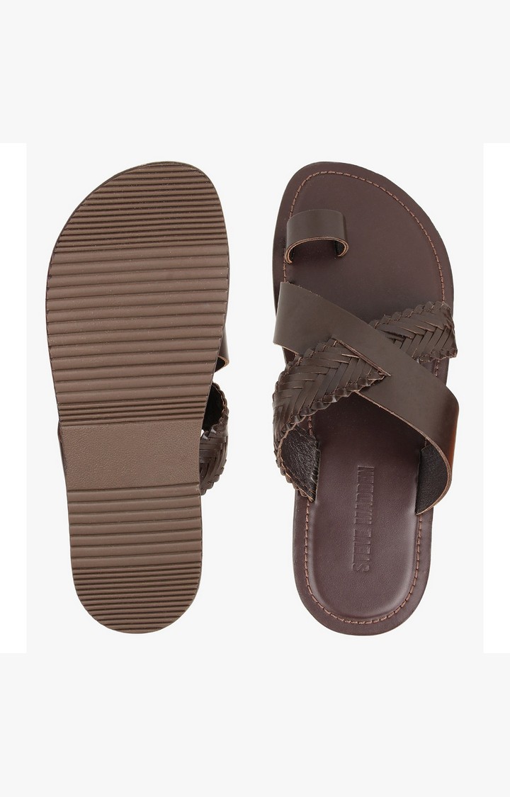 Zig-Zag Brown Sandals & Flip Flops