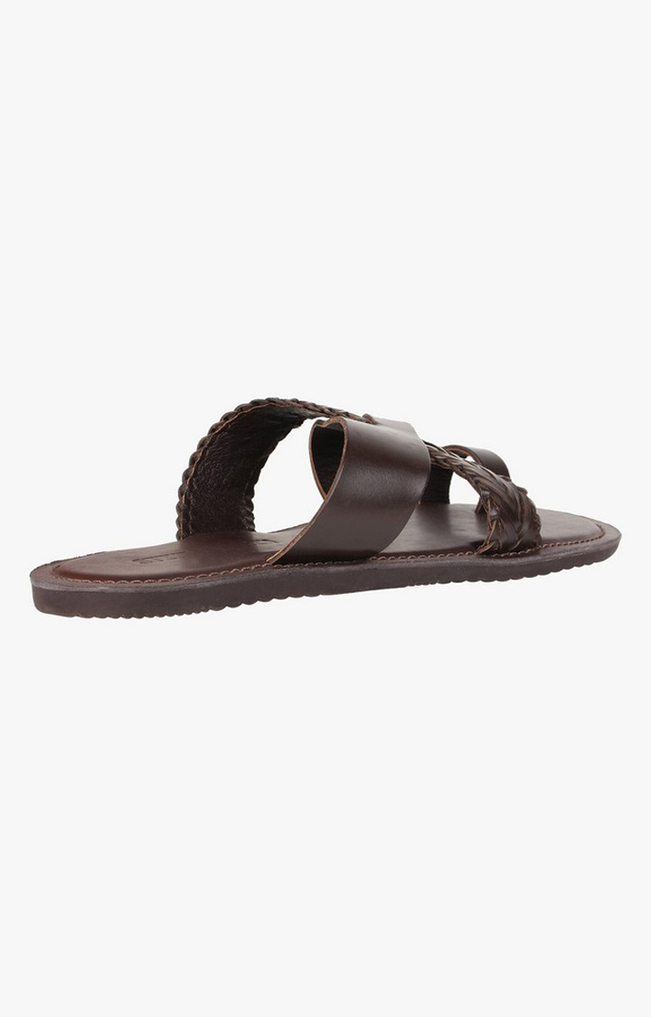 Zig-Zag Brown Sandals & Flip Flops