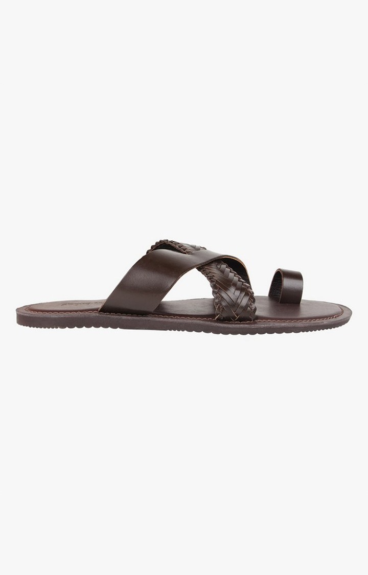 Zig-Zag Brown Sandals & Flip Flops