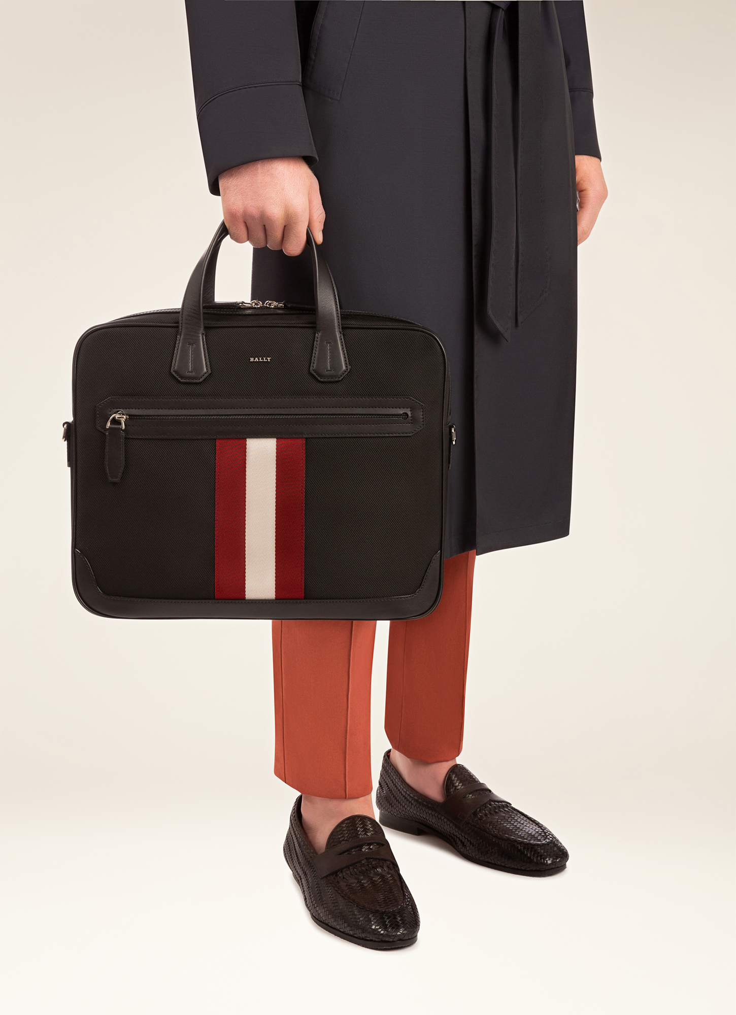 Chandos Small Techno Nylon Business Bag In Black