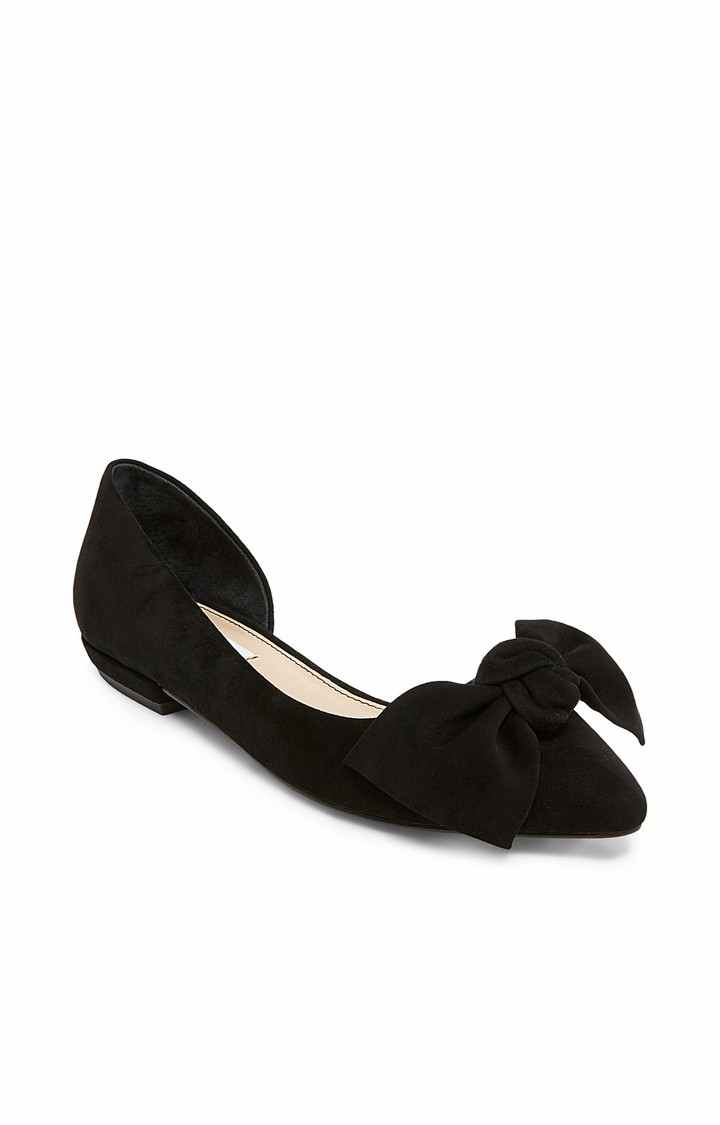 Edina Black Closed Flats & Ballerinas