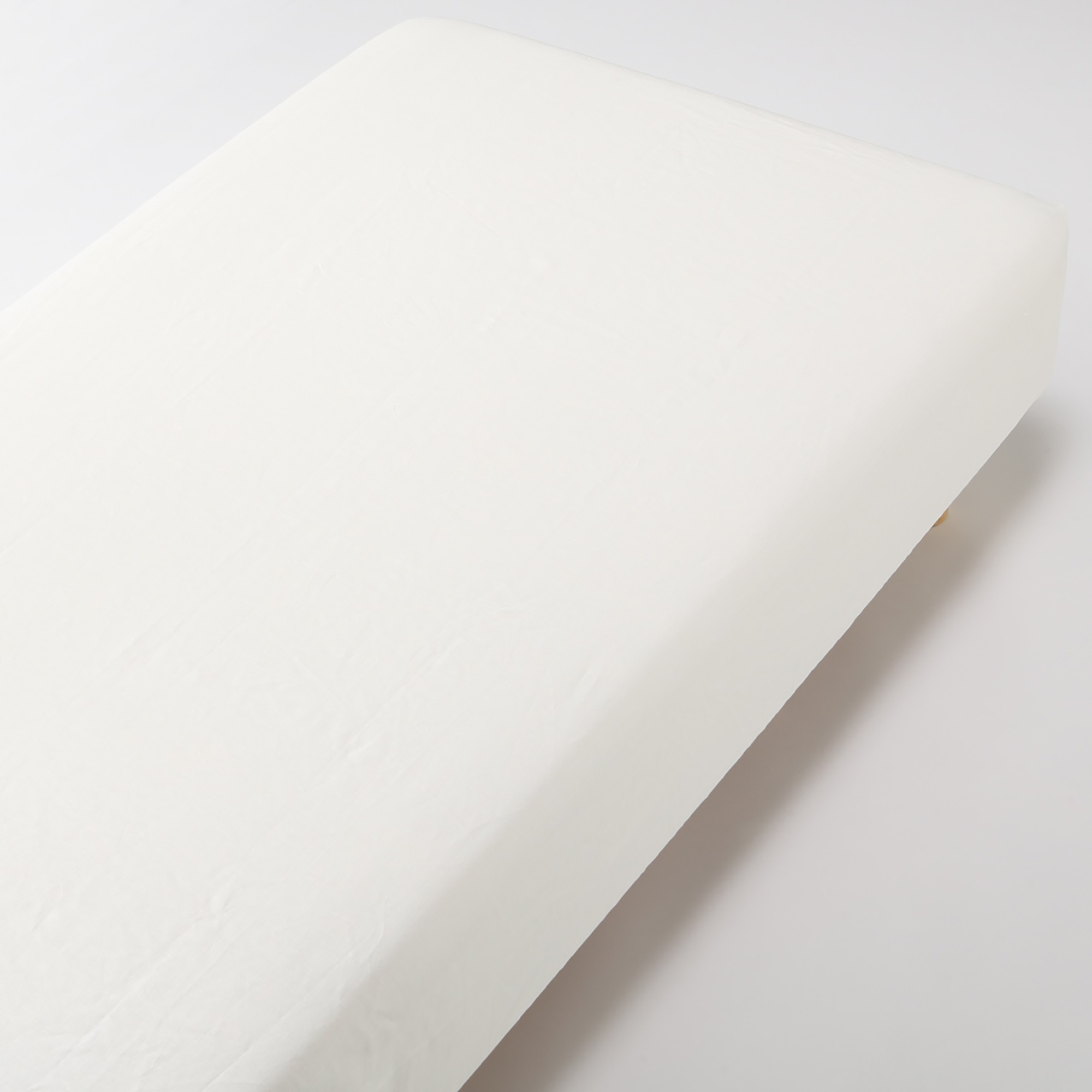 MUJI | LINEN PLAIN WEAVE FITTED SHEET S OFF WHITE