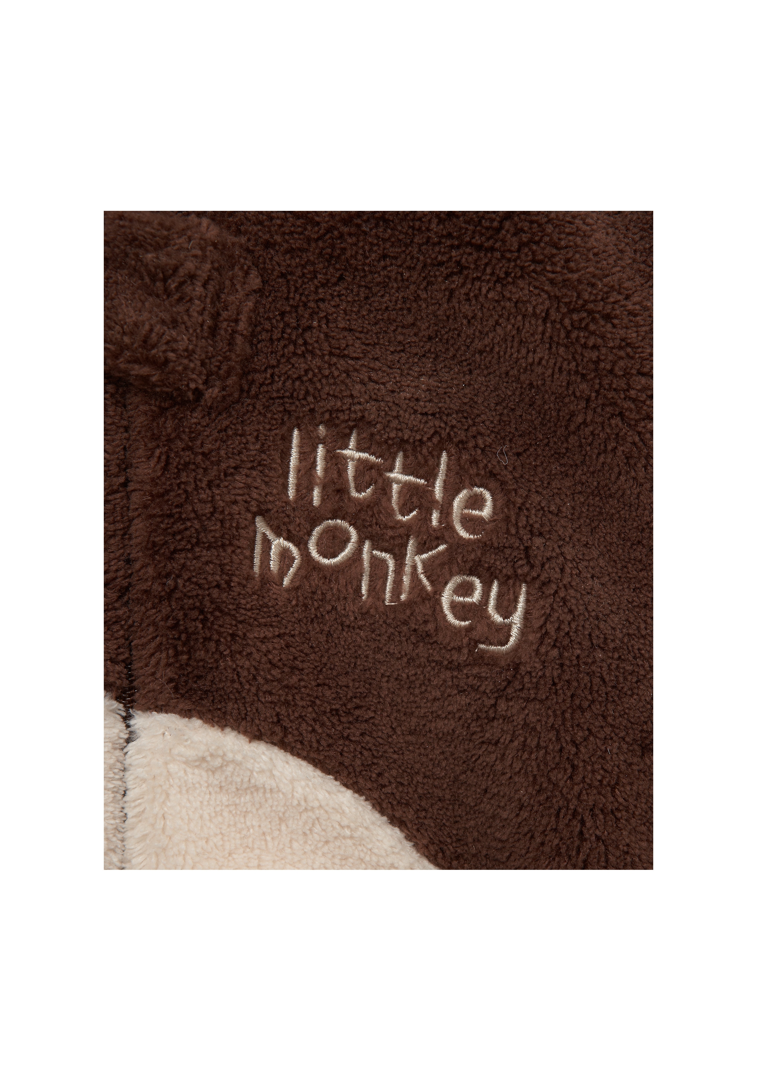 Mothercare | Boys Full Sleeves Fluffy Romper 3D Monkey Detail - Brown 5