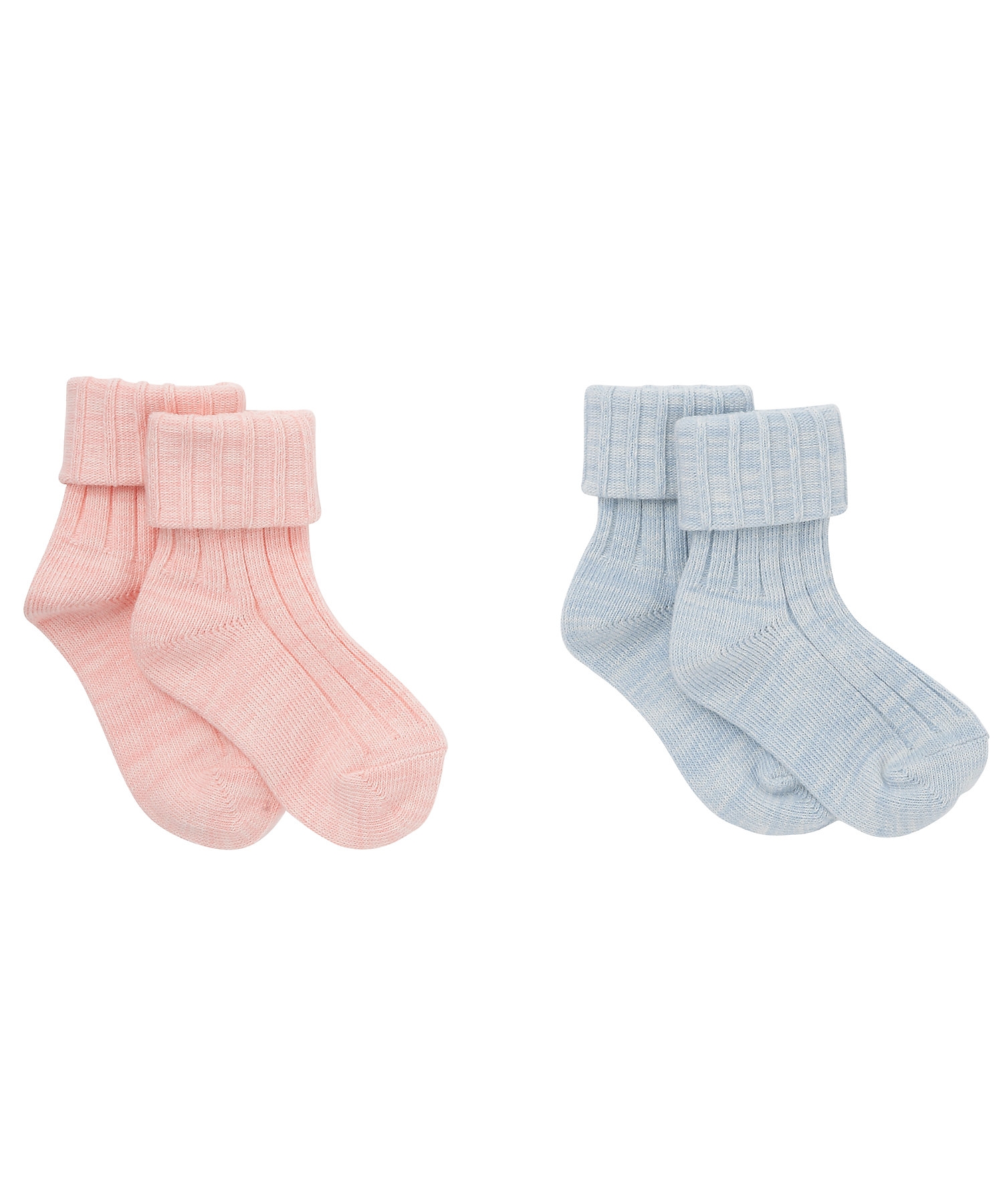Mothercare | Girls Ribbed Socks - Pack Of 2 - Multicolor 0