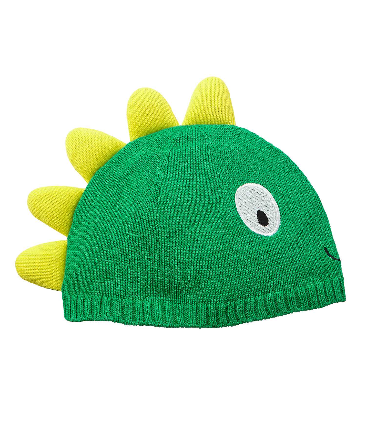 Boys Beanie 3D Dino Spikes - Green