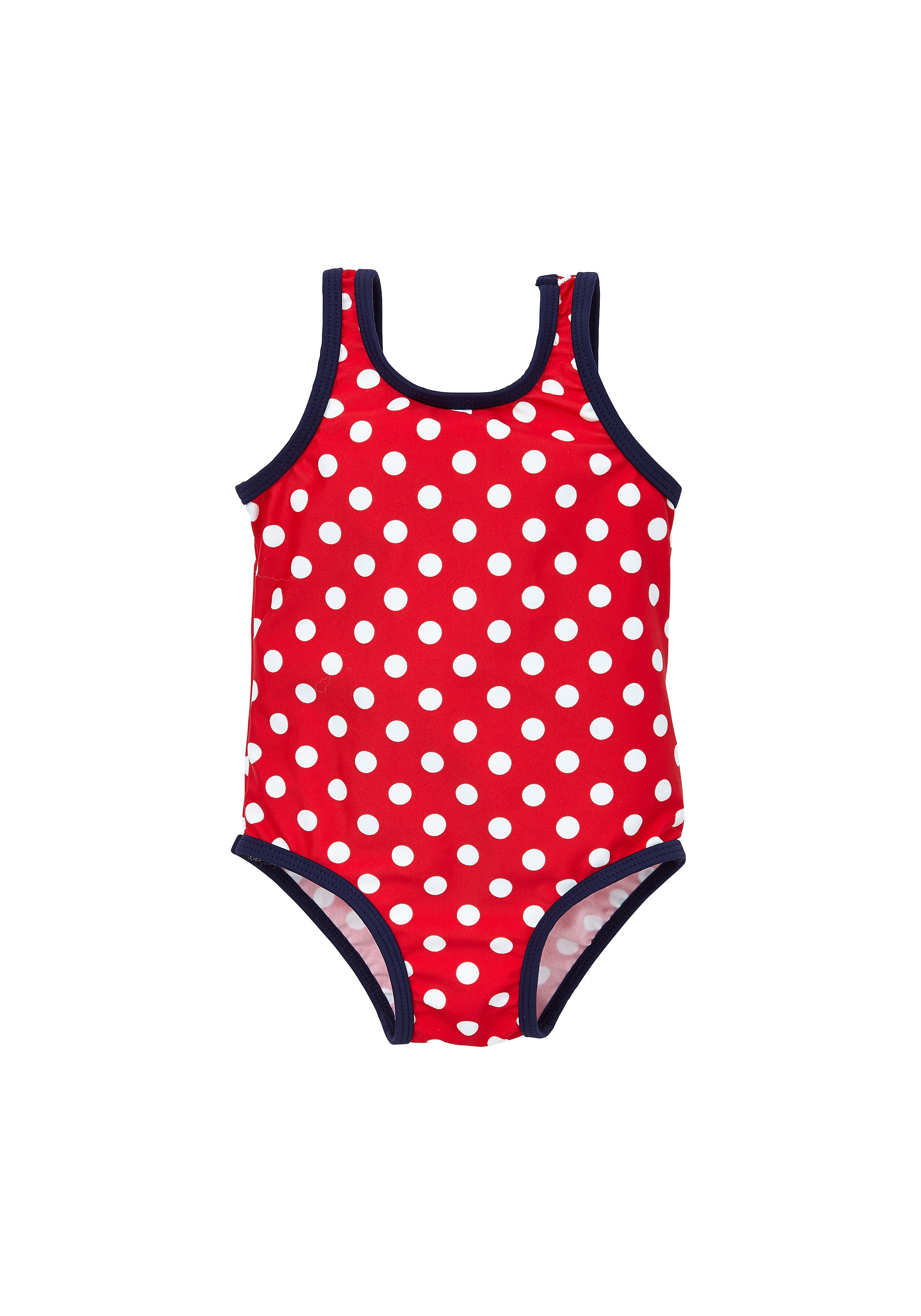 Mothercare | Girls Sleeveless Swimsuit Polka Dot Print - Red 0