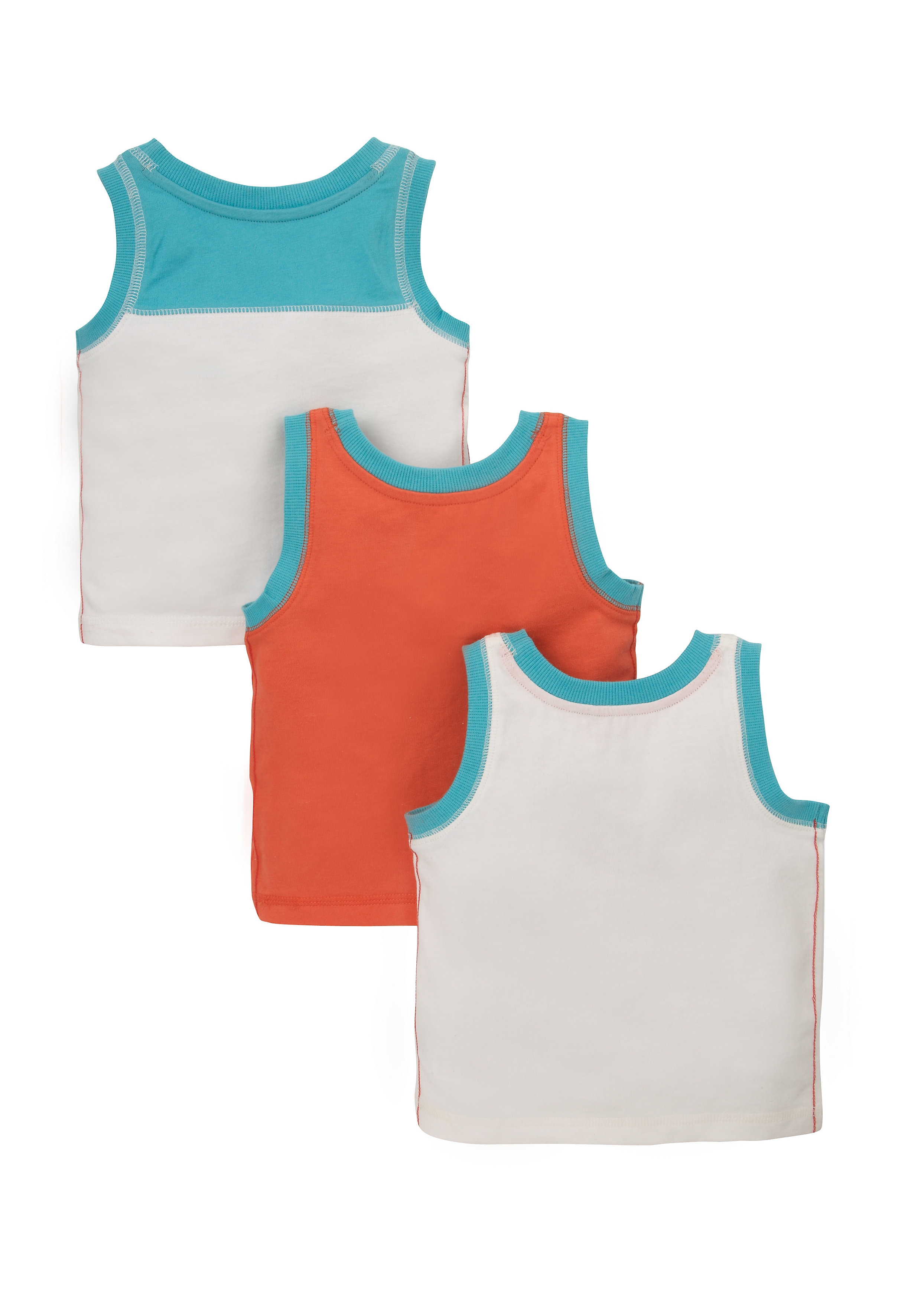Mothercare | Multicolor Boys Next Stop The Sea Vest Tops - Pack Of 3 1
