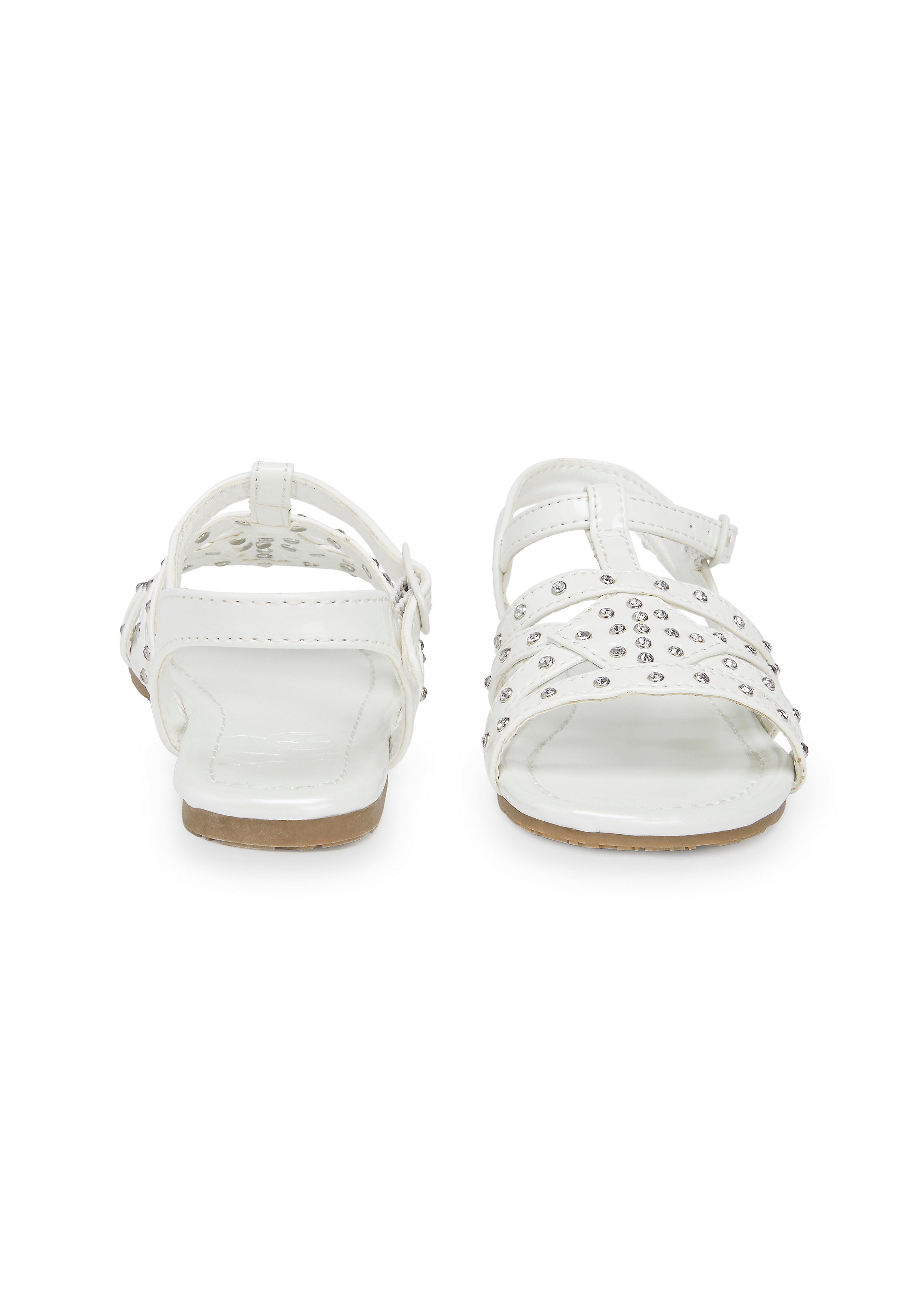 Mothercare | Girls T-Bar Sandals - White 1