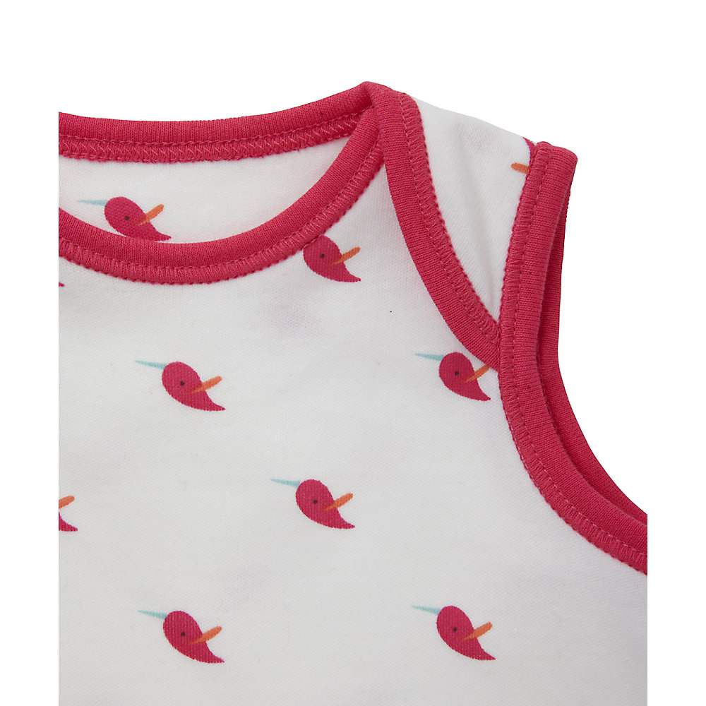 Girls Tropical Bird Bodysuits- Pack Of 3 - Multicolor