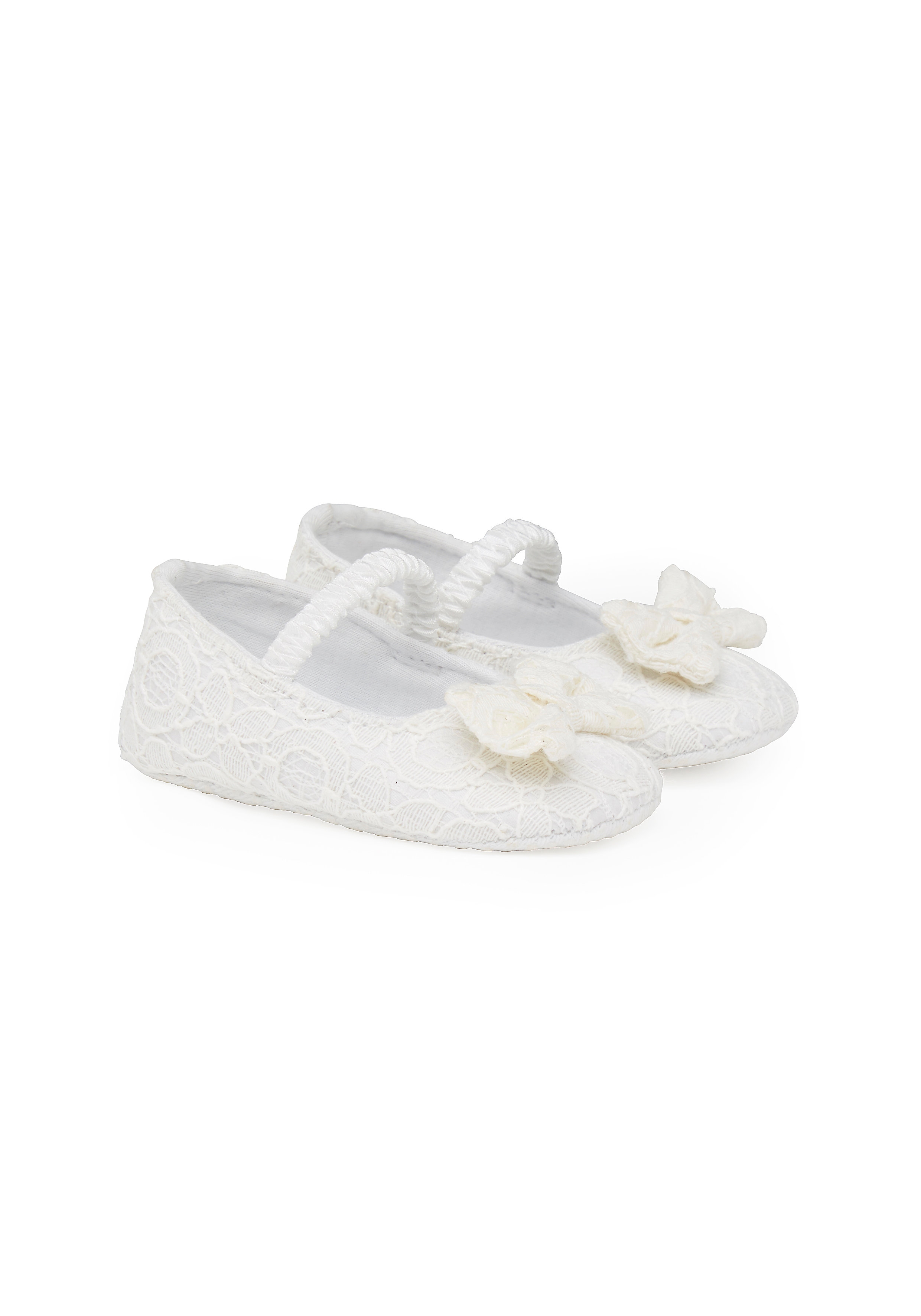 Mothercare | Girls Lace Occasion Shoes - Cream 0