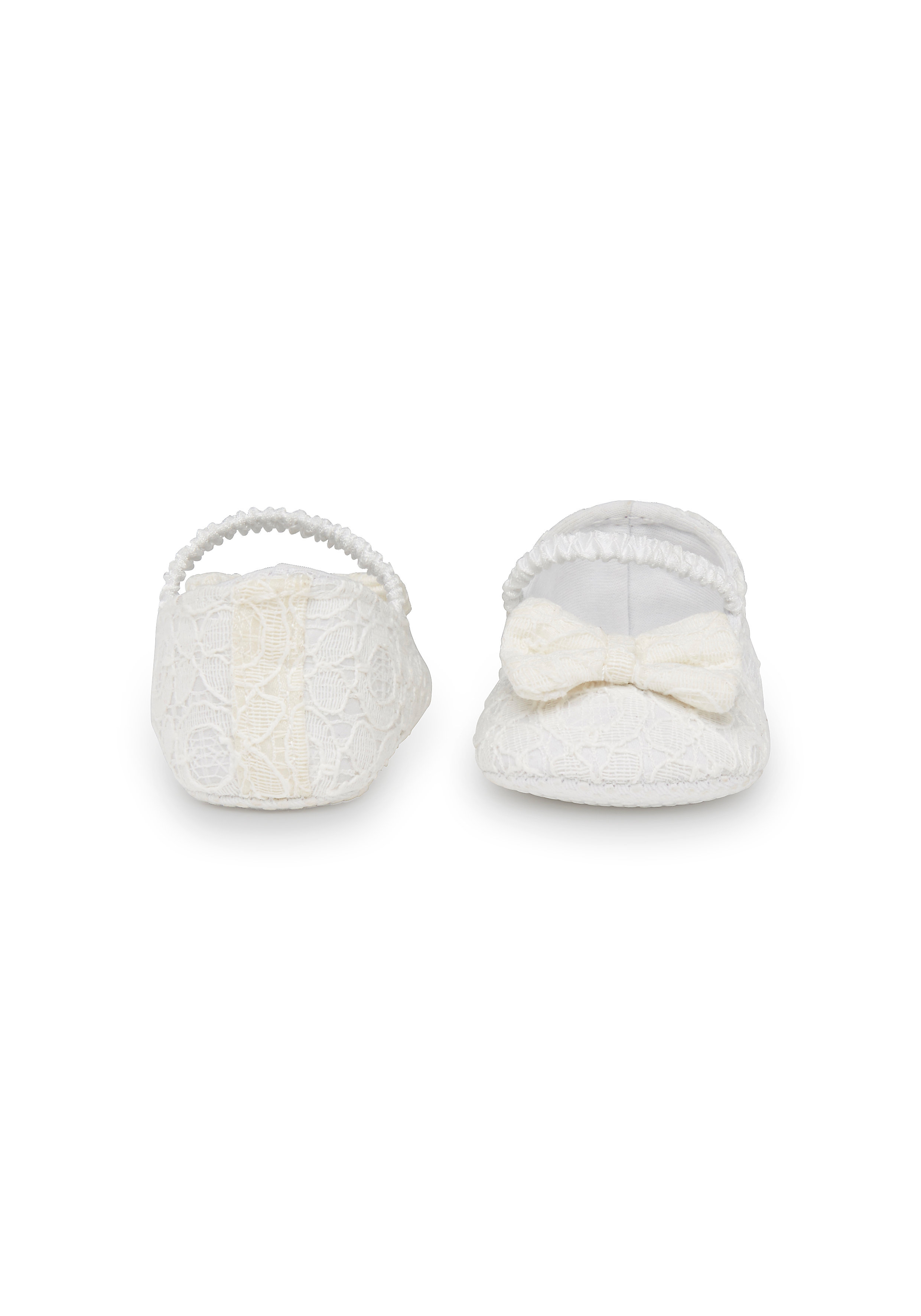 Mothercare | Girls Lace Occasion Shoes - Cream 1