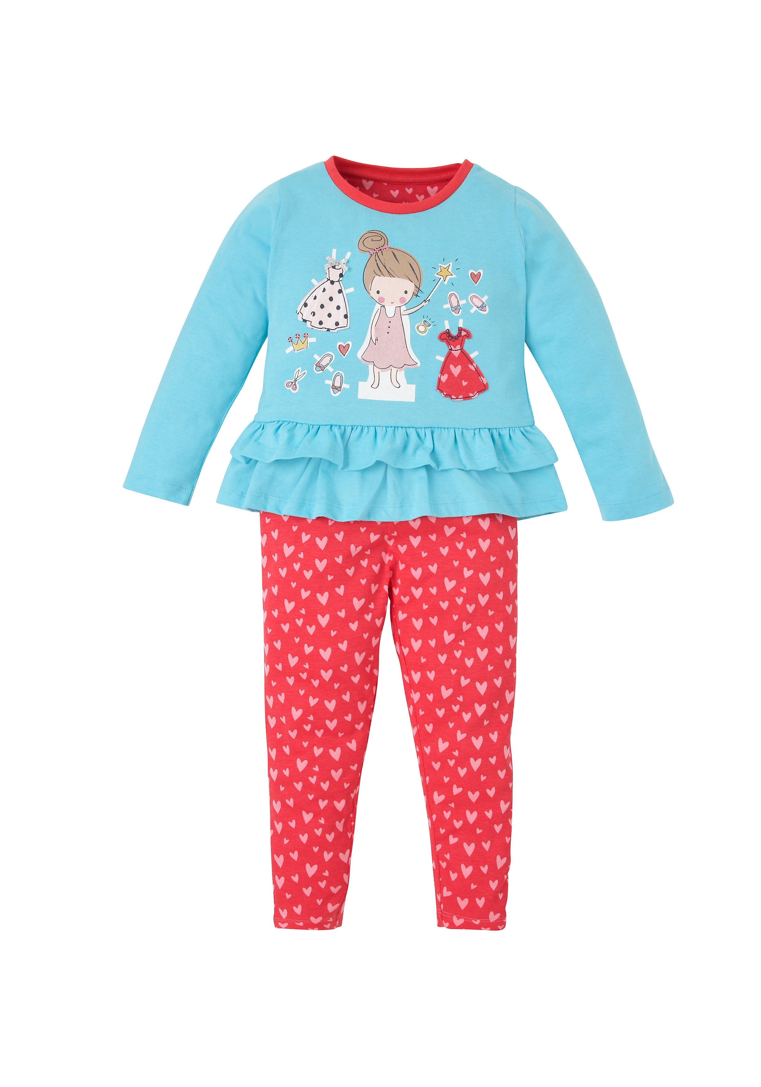 Mothercare | Girls Fairy Peplum Pyjamas - Blue Red 0