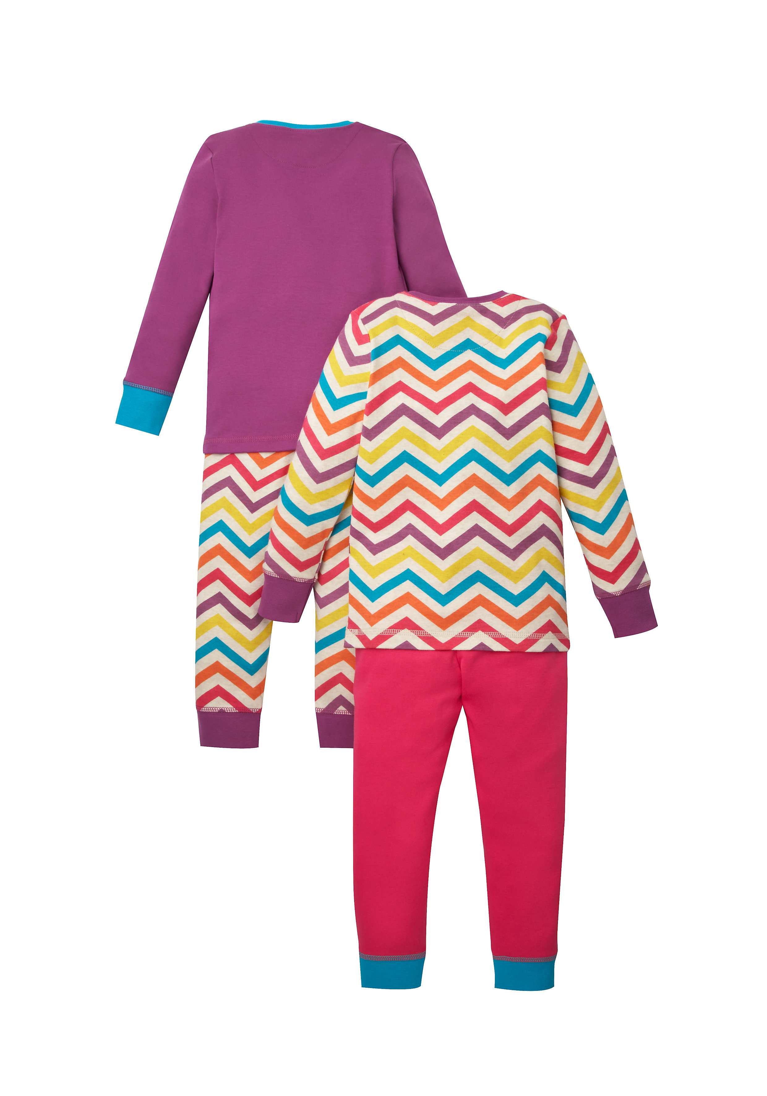 Girls Full Sleeves Pyjama Sets - Pack of 2 - Multicolor