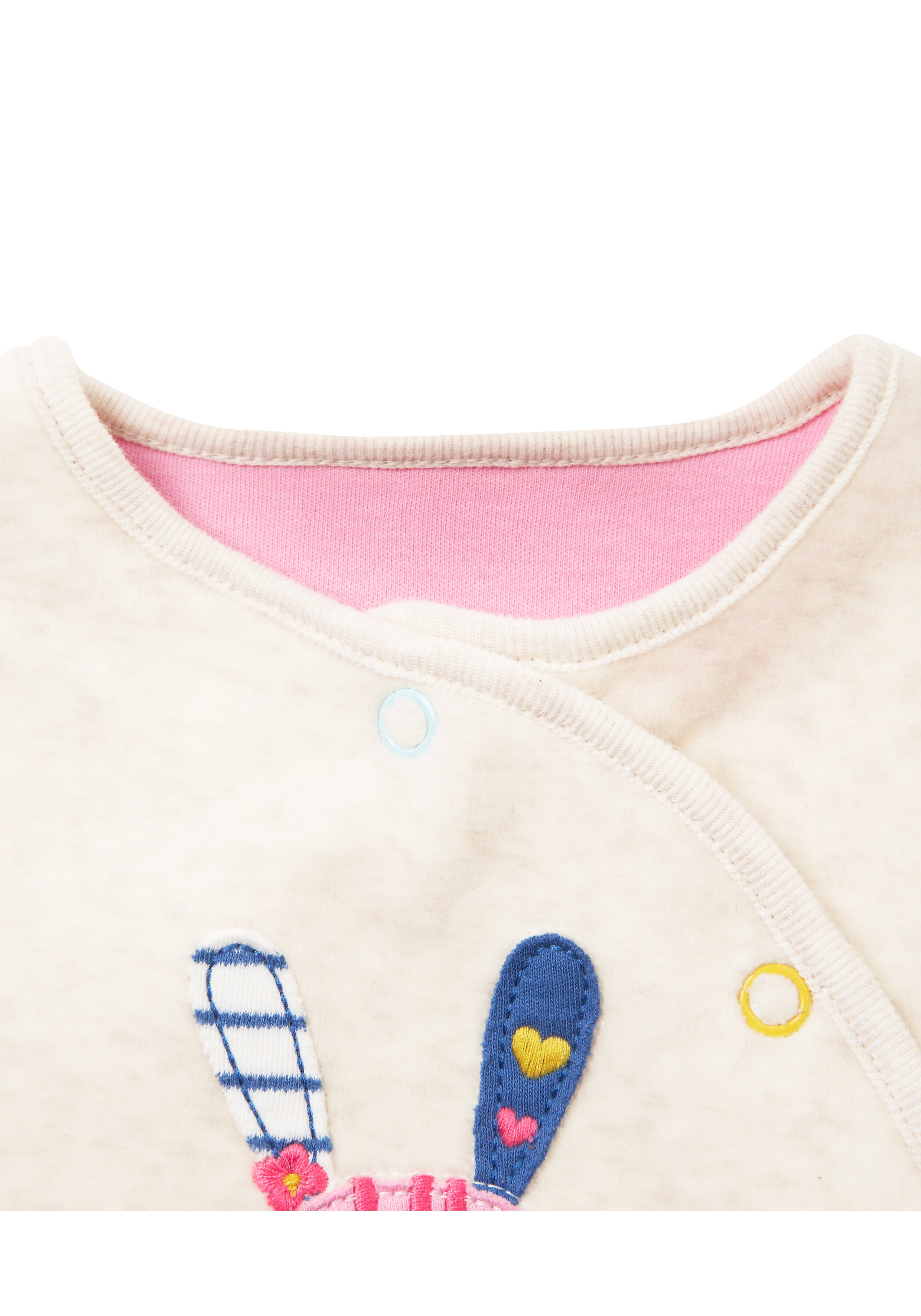 Mothercare | Girls Full Sleeves Sleepsuits With Beanie - Pink 3