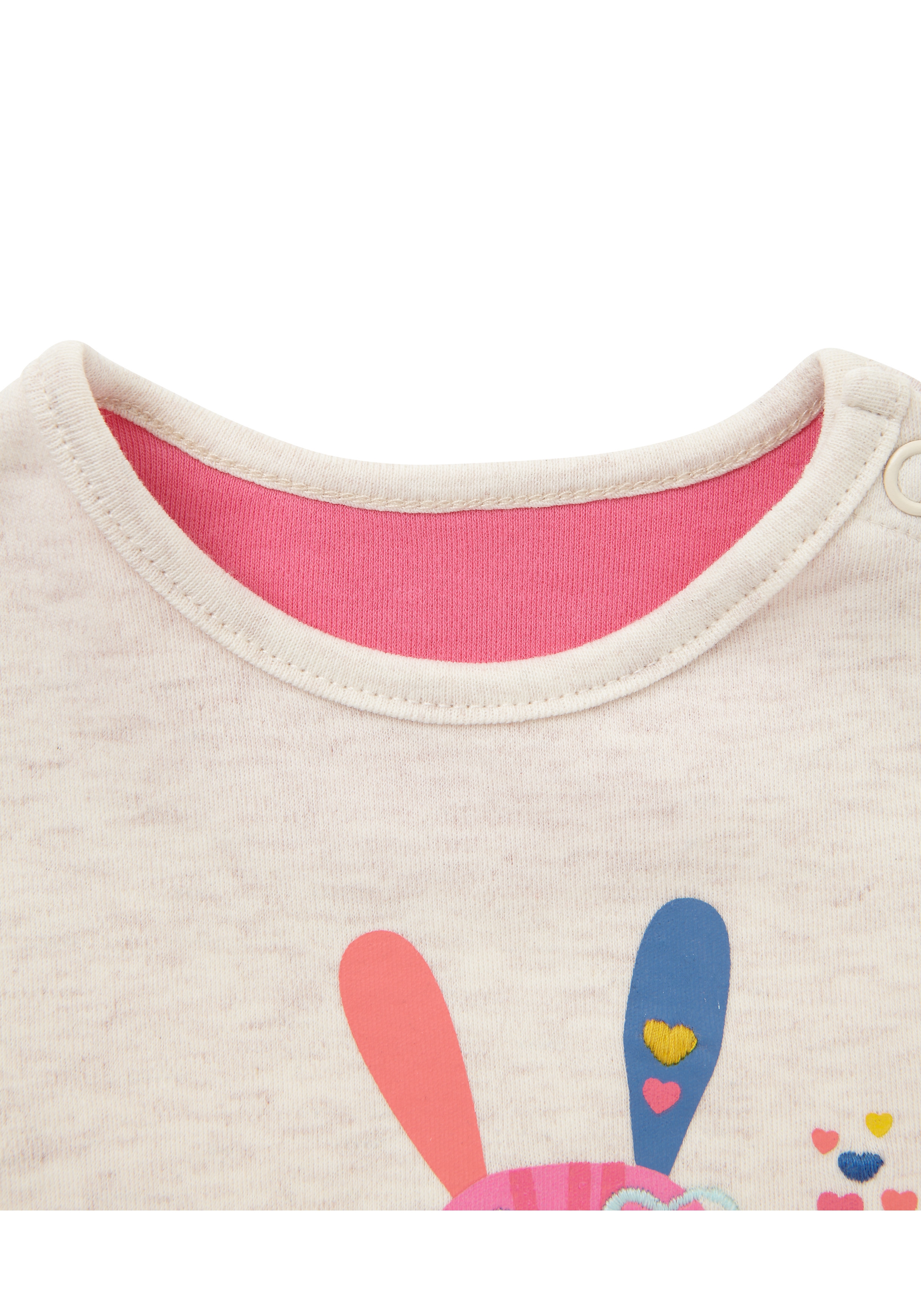 Mothercare | Girls Full Sleeves T-Shirts Frill Hem - Cream 3