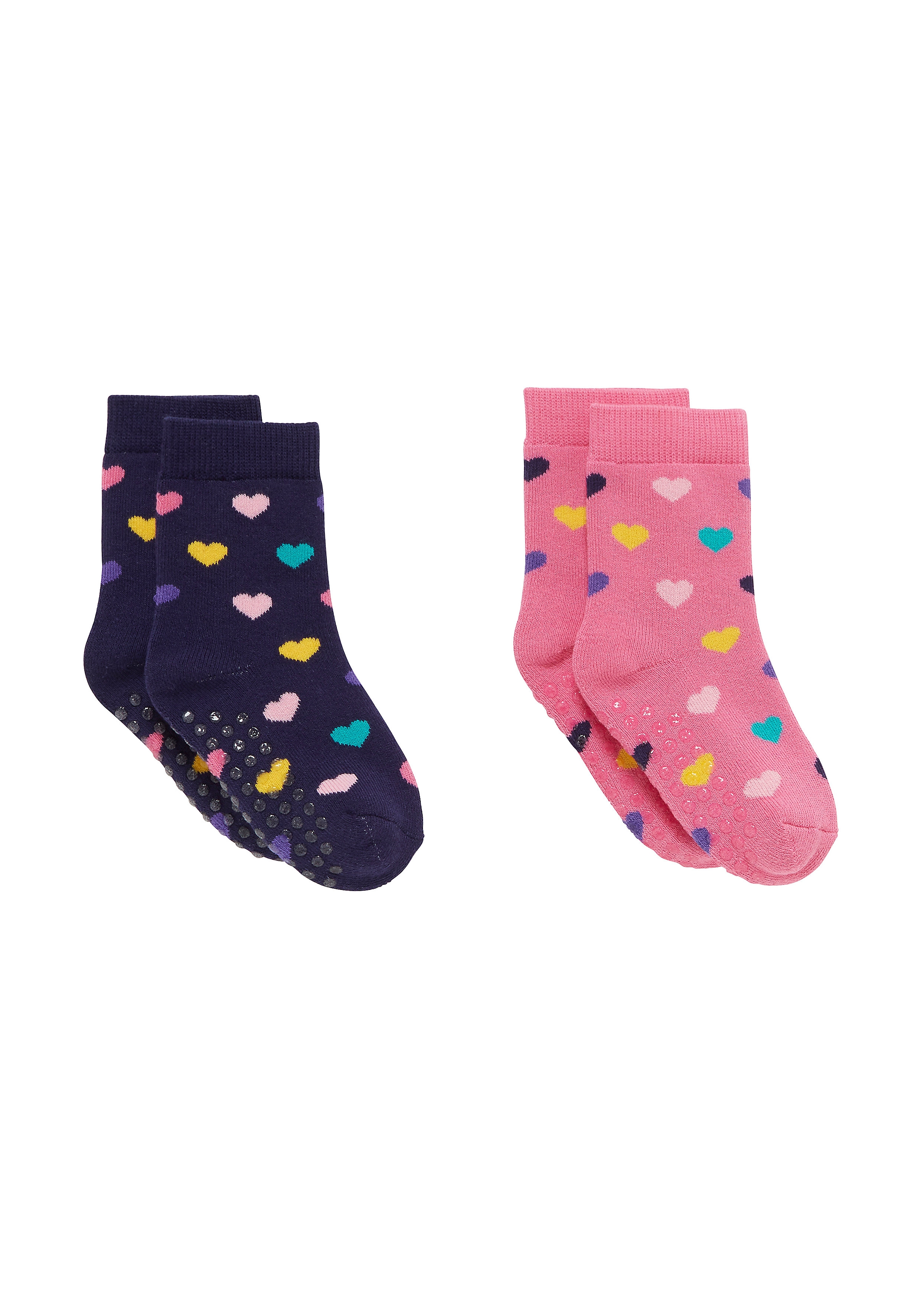 Mothercare | Girls Socks Slipper Type - Pack of 2 - Multicolor 0
