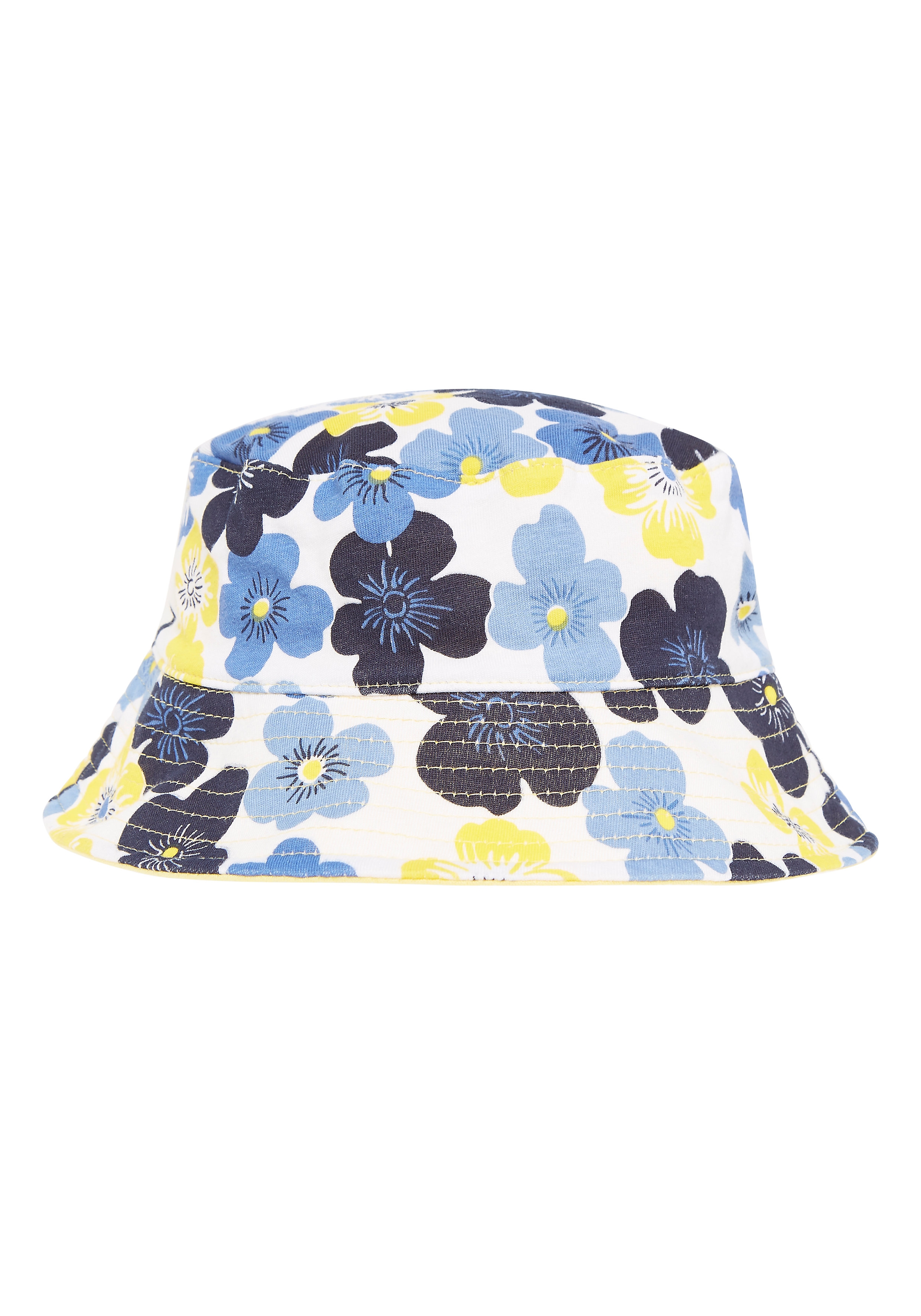 Mothercare | Girls Floral Jersey Sun Hat - Blue 0