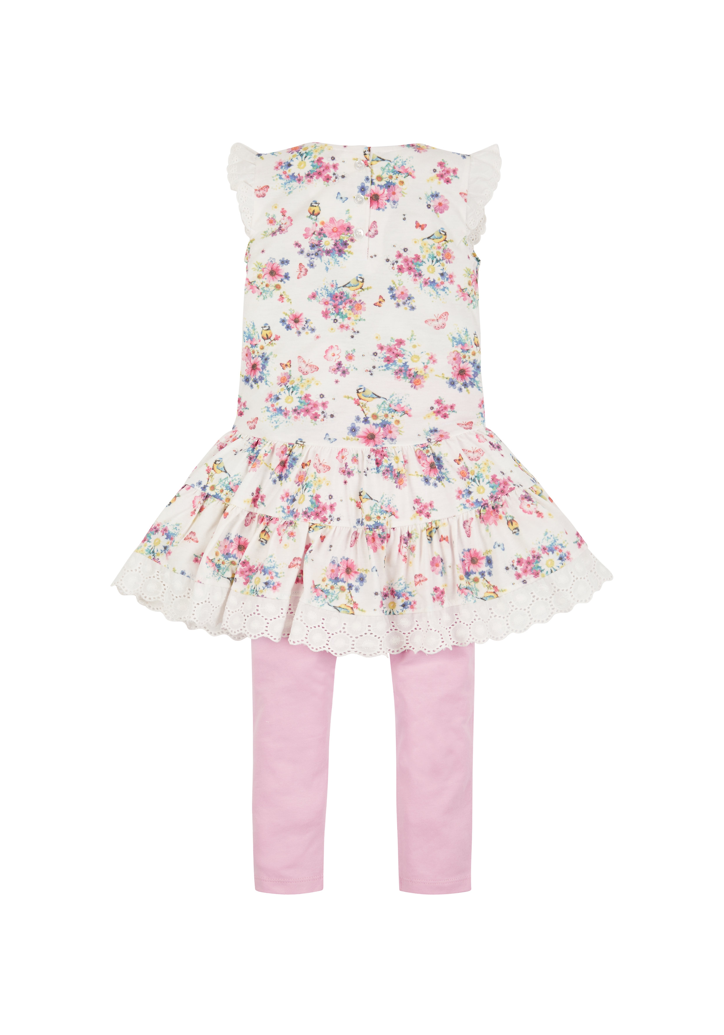 Mothercare | Girls Floral Dress And Leggings Set 1