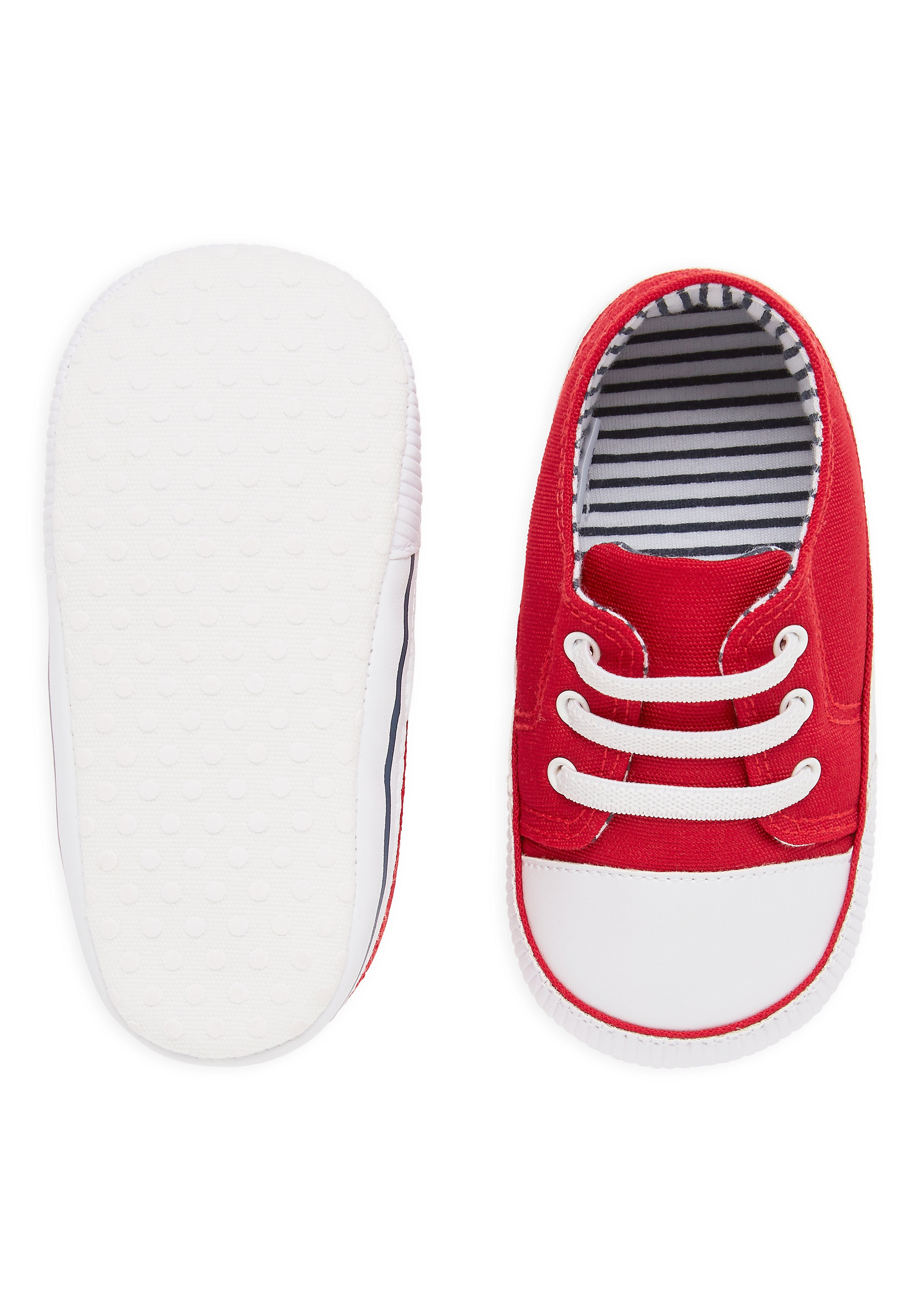 Mothercare | Boys Red Canvas Pram Shoes 2