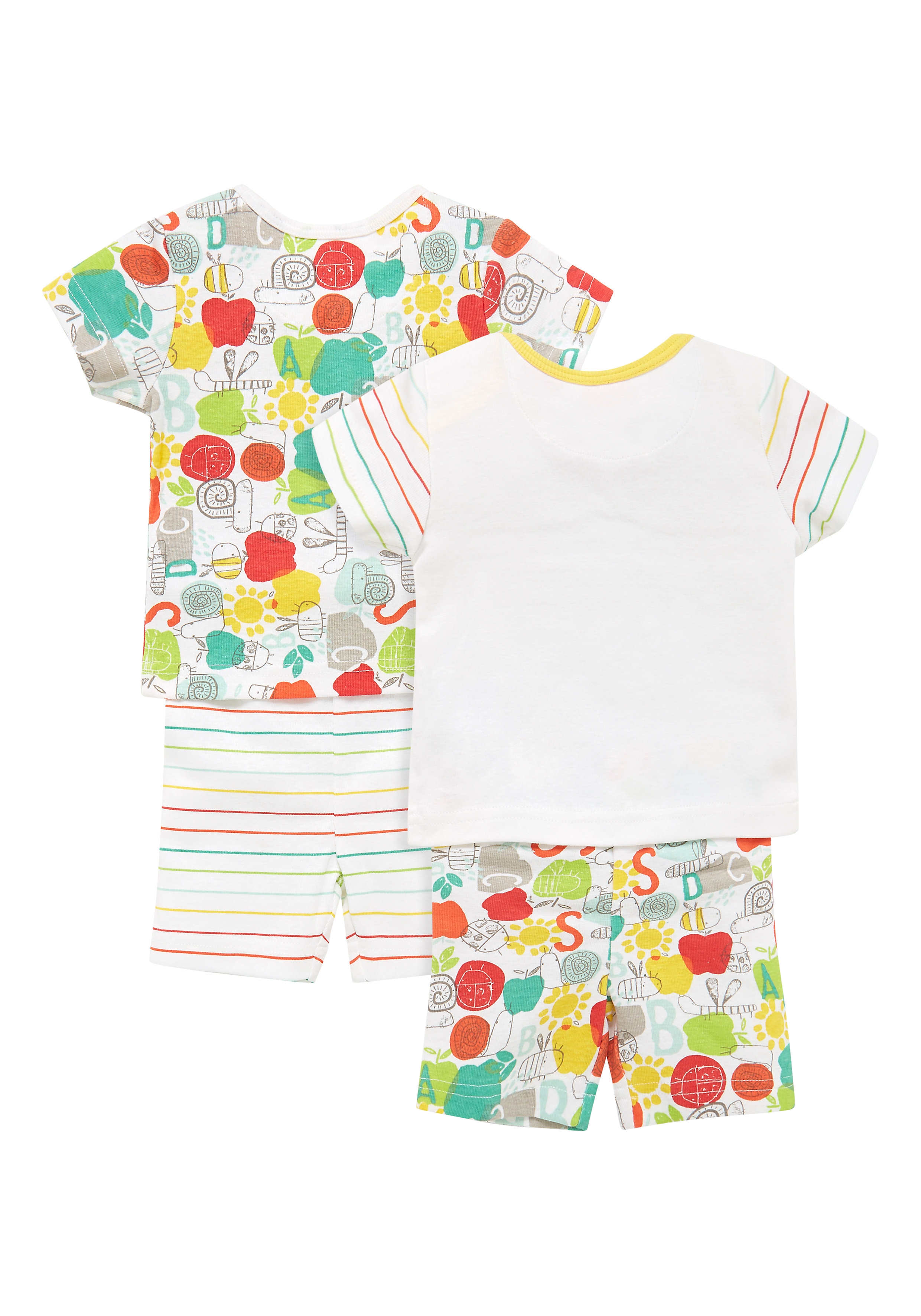 Mothercare | Unisex Happy Bug Pyjamas - Pack Of 2 - Multicolor 1
