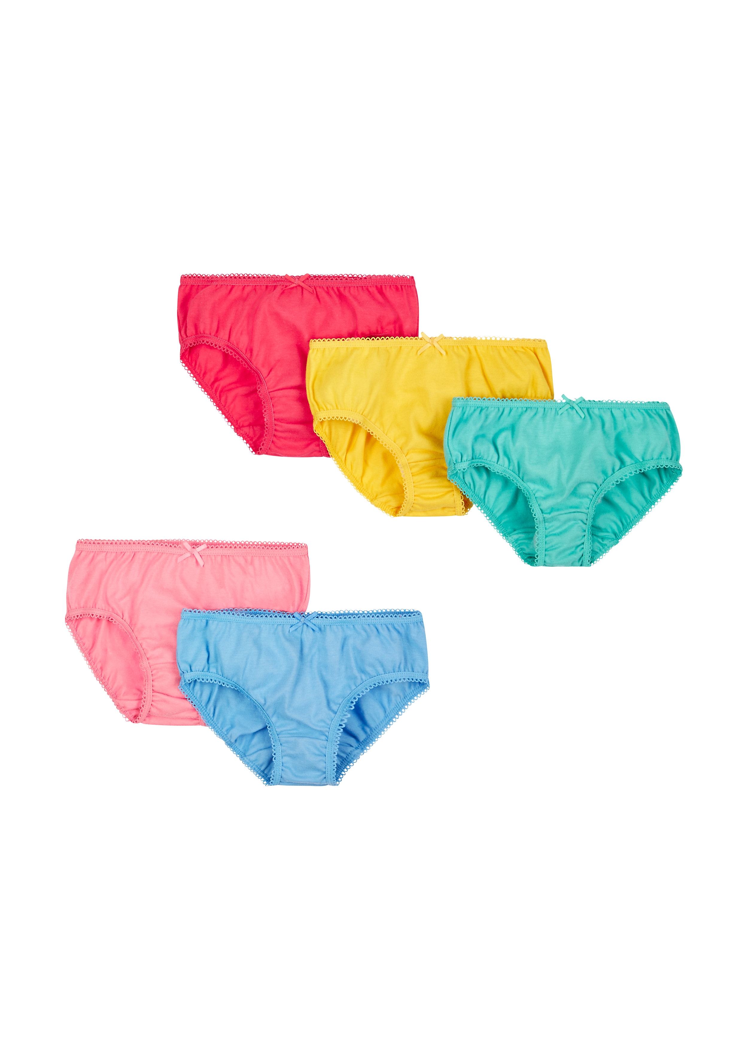 Mothercare | Girls Block Colour Briefs - Pack Of 5 - Multicolor 0