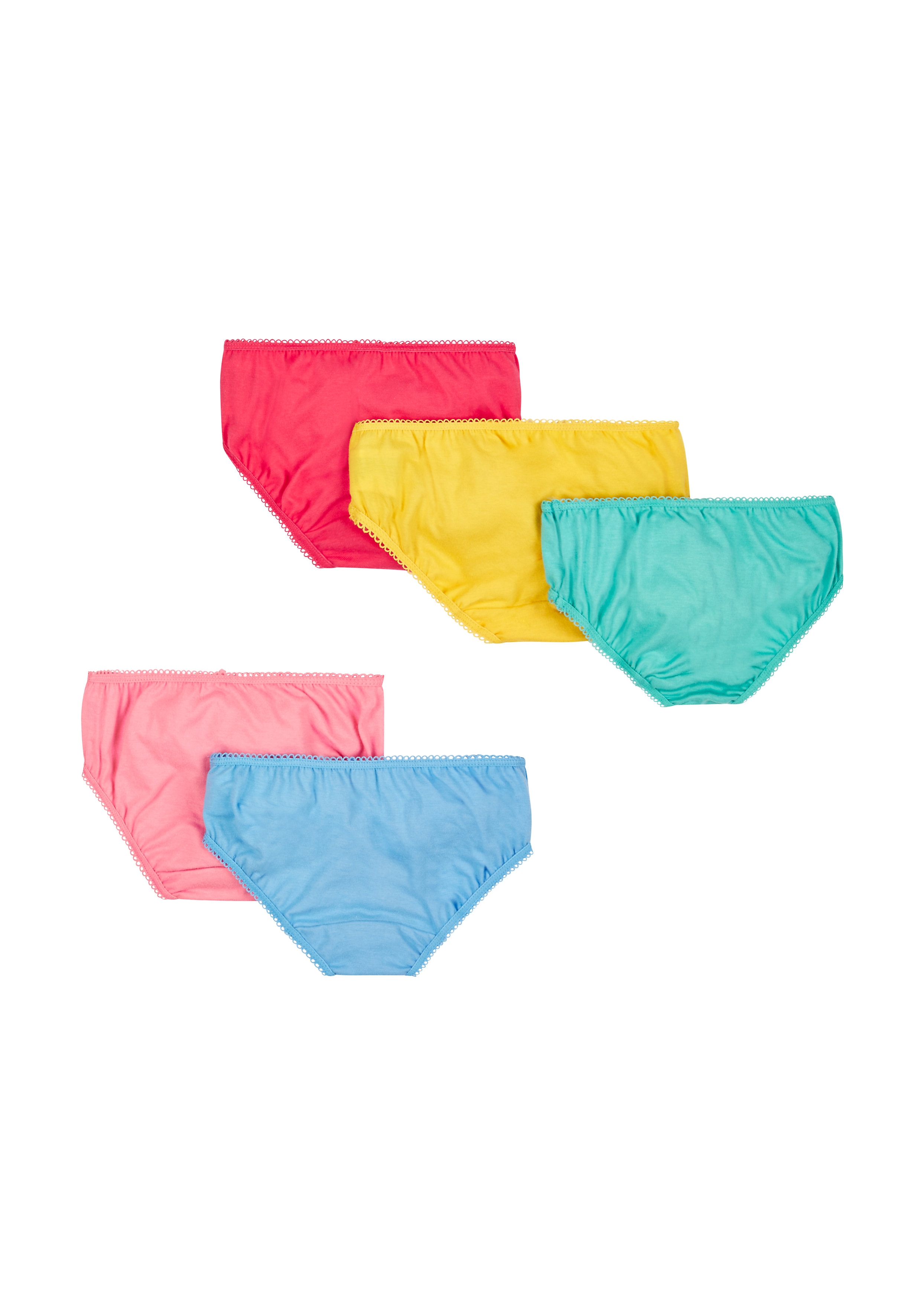 Mothercare | Girls Block Colour Briefs - Pack Of 5 - Multicolor 1