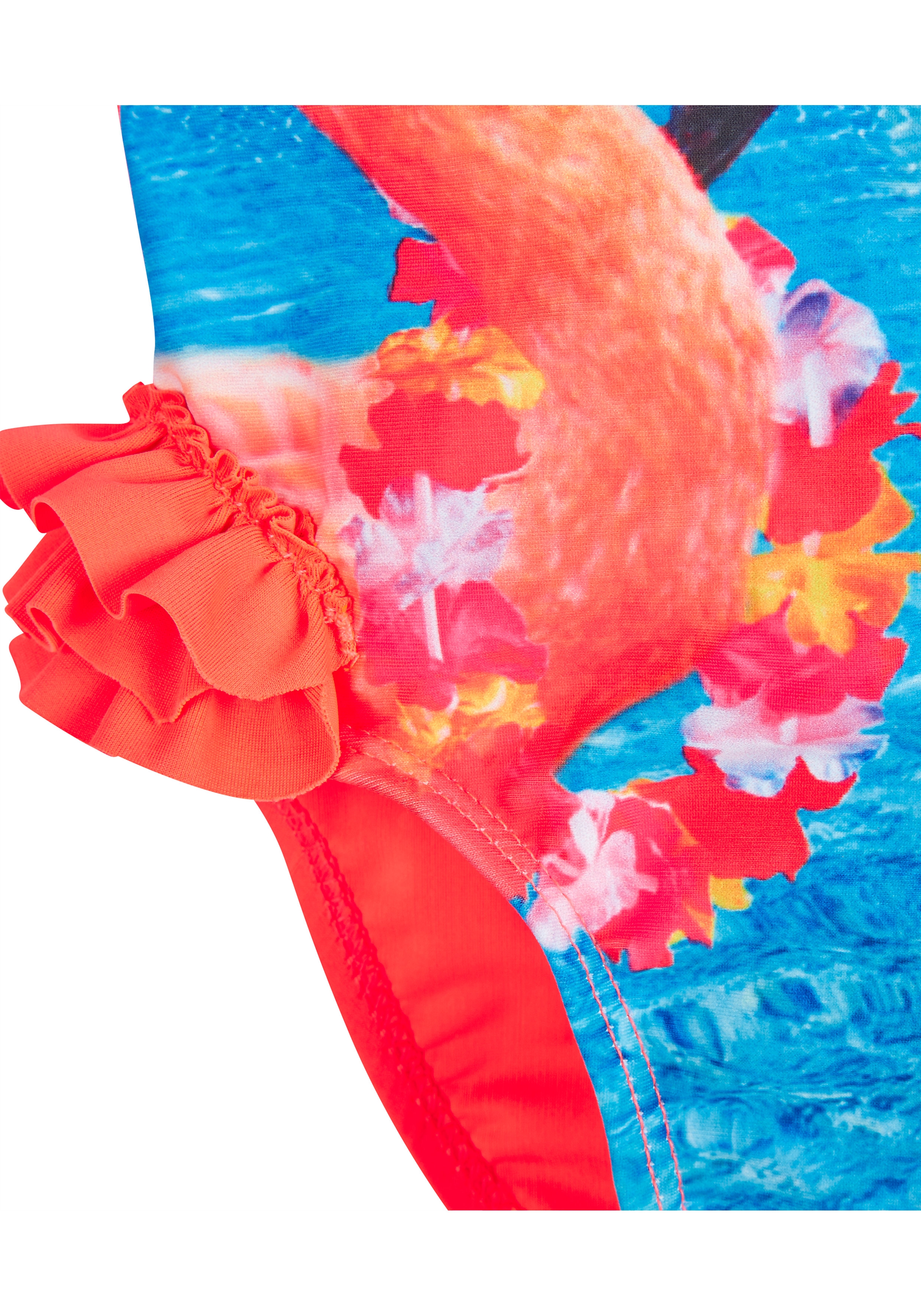 Mothercare | Red Blue Girls Tropical Flamingo Swimsuit 2