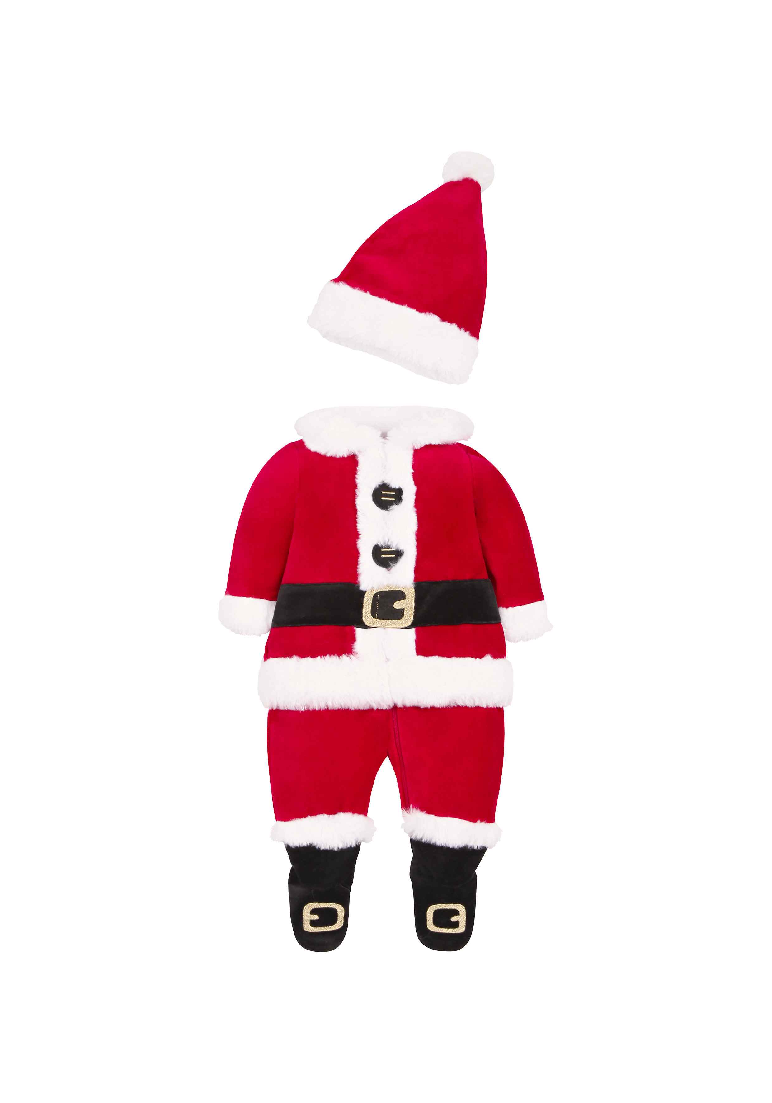 Boys Santa Dress Up Romper - Red