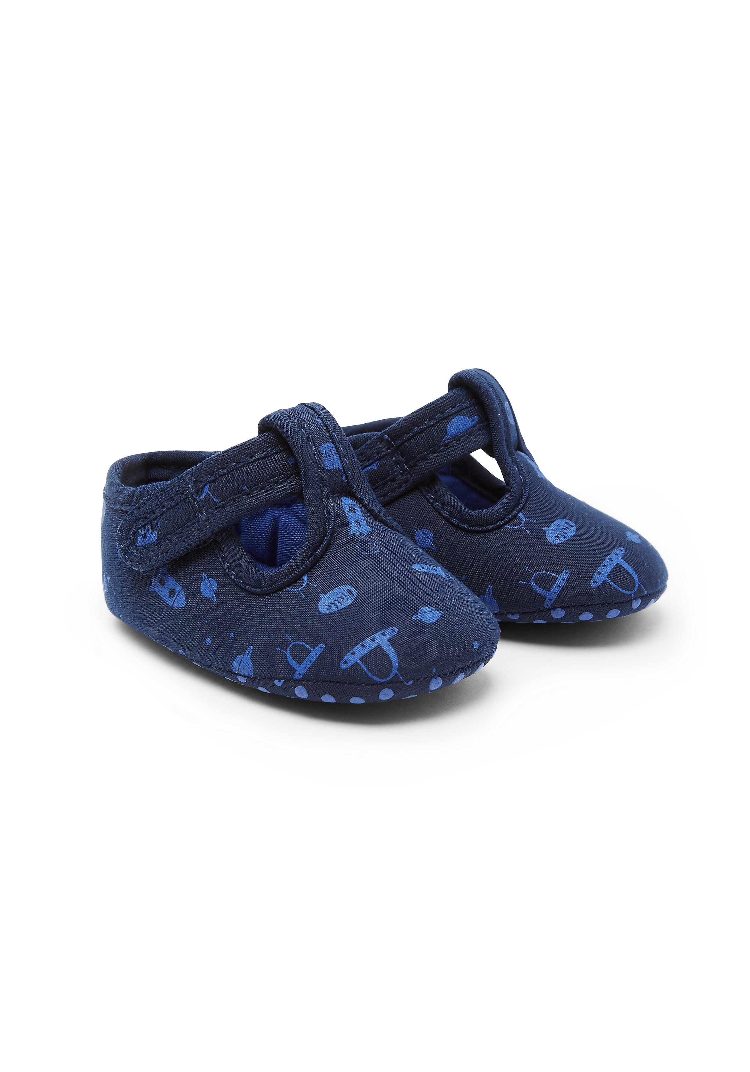 Mothercare | Boys Space T-Bar Booties - Blue 0