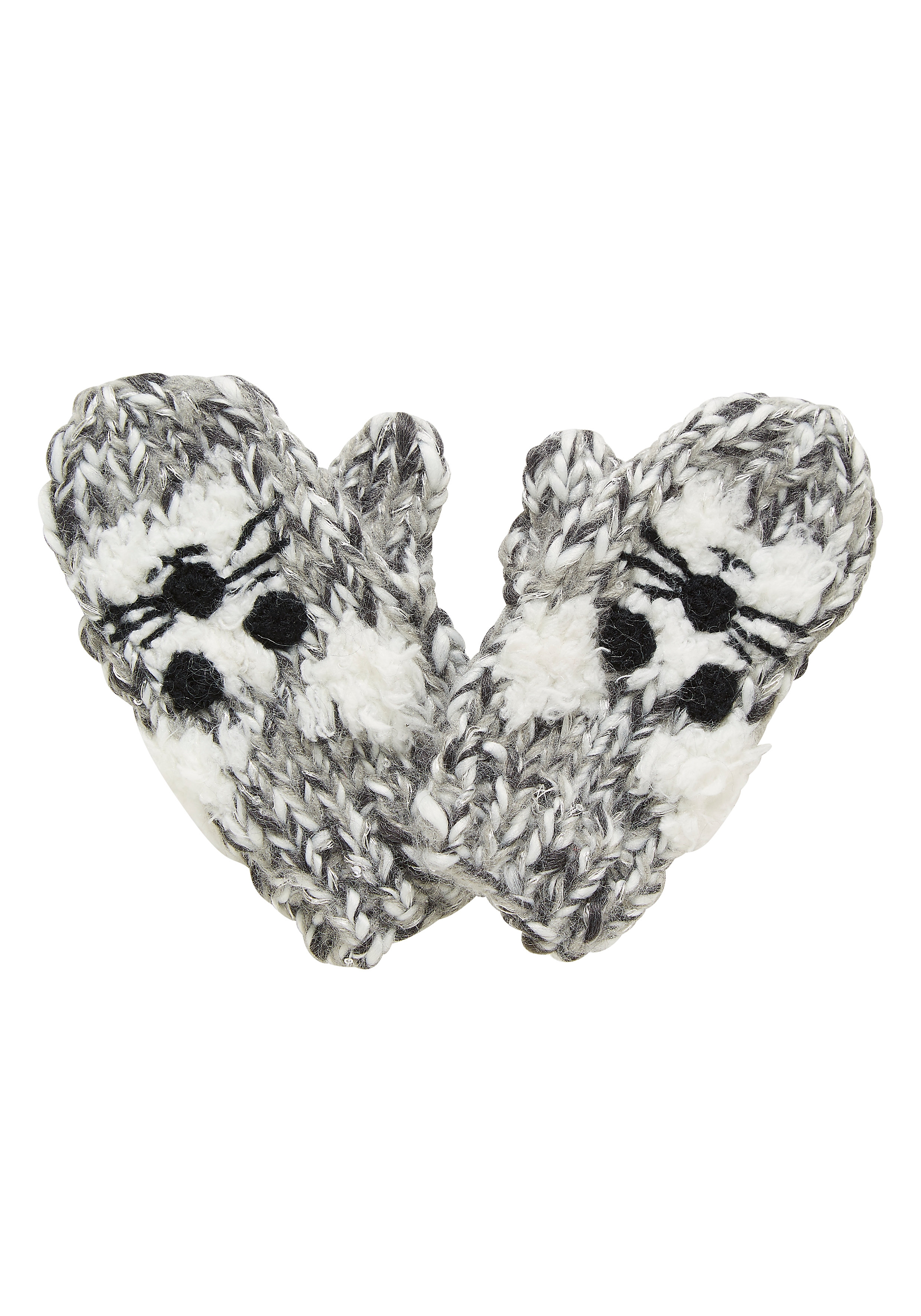 Mothercare | Girls Novelty Cat Mitts - Grey 0