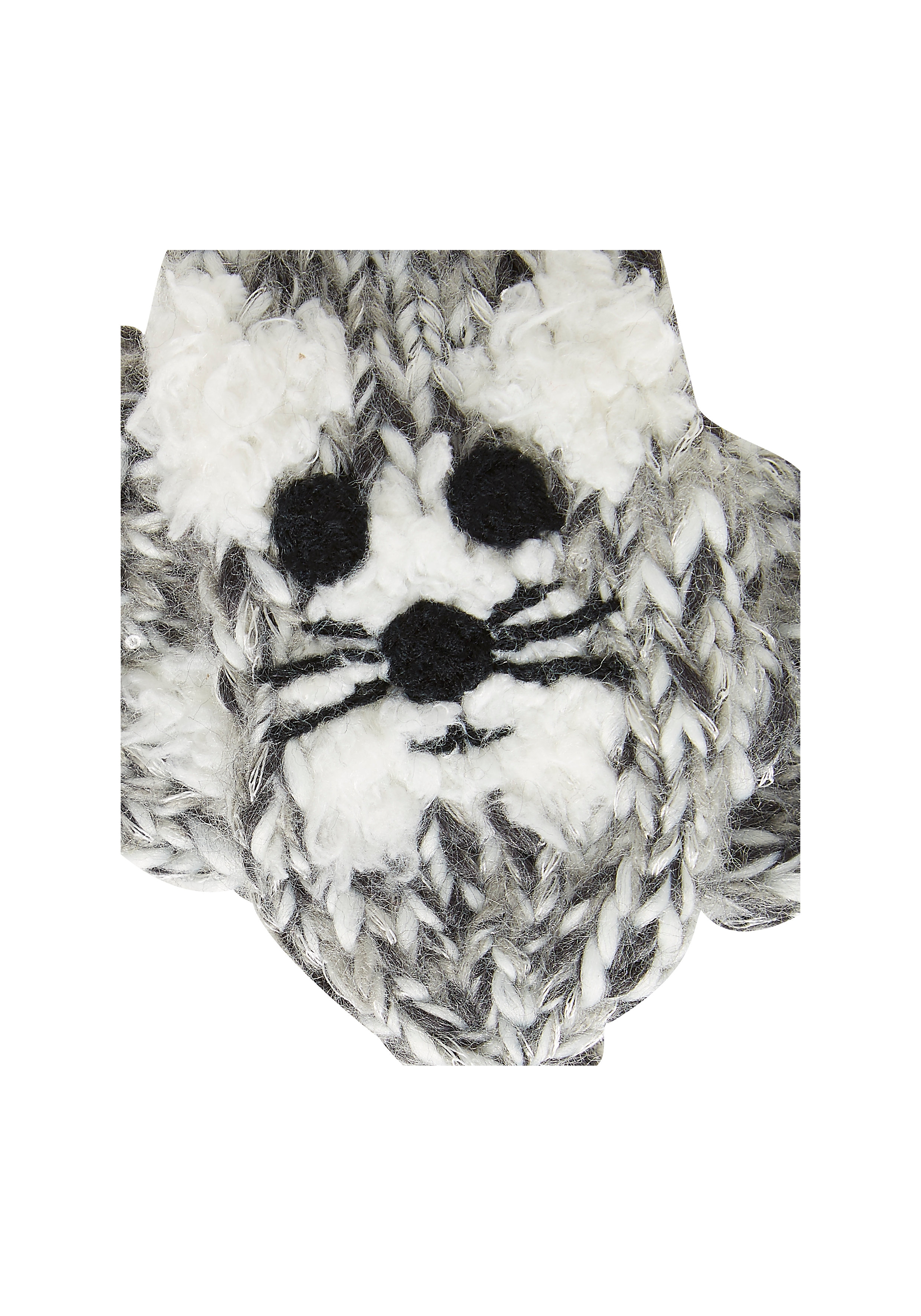 Mothercare | Girls Novelty Cat Mitts - Grey 1
