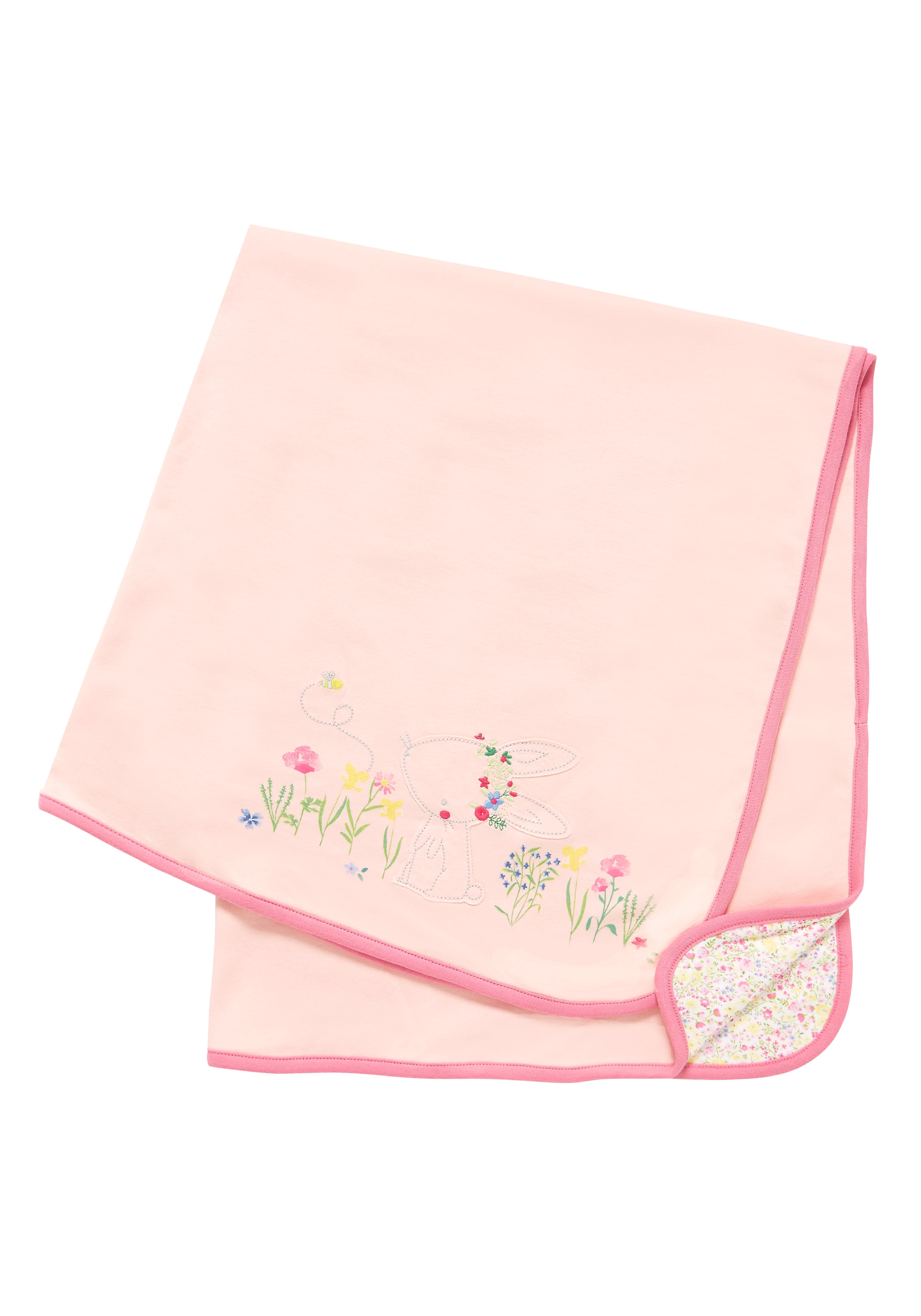 Mothercare | Girls Floral Bunny Shawl 0