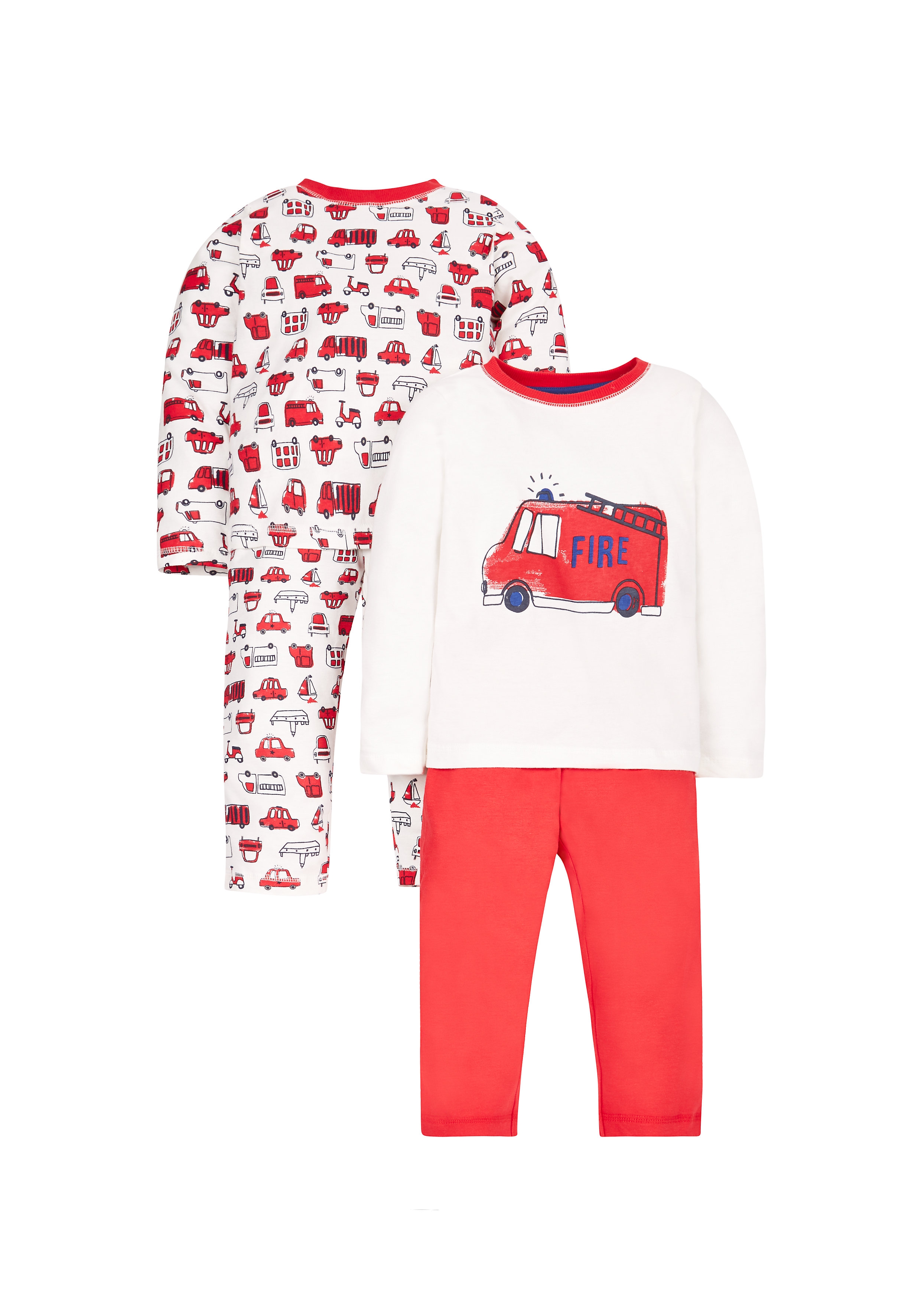Mothercare | Boys Fire Engine Pyjamas - Pack Of 2 0