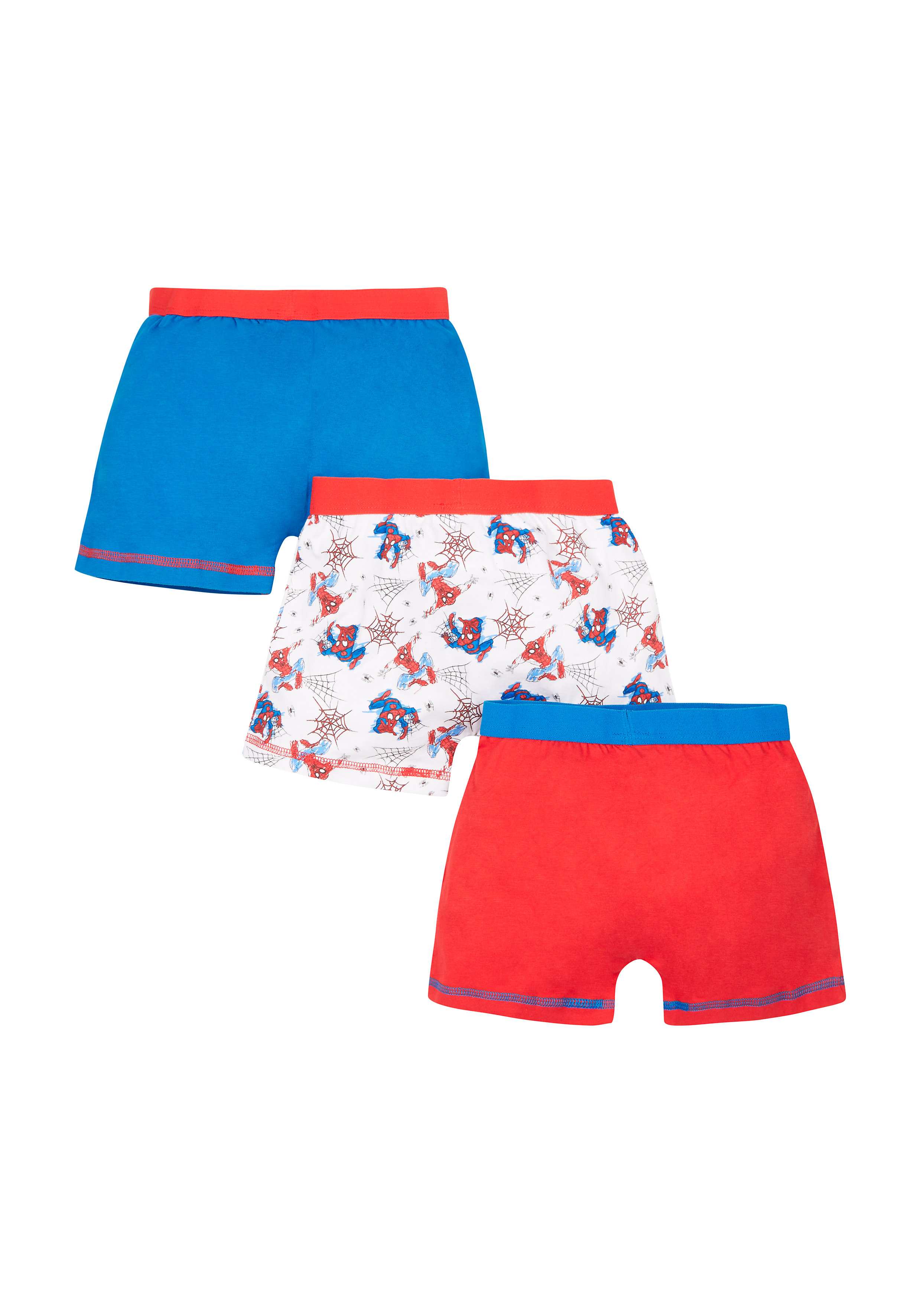 Boys Marvel Spiderman Trunks - 3 Pack - Blue