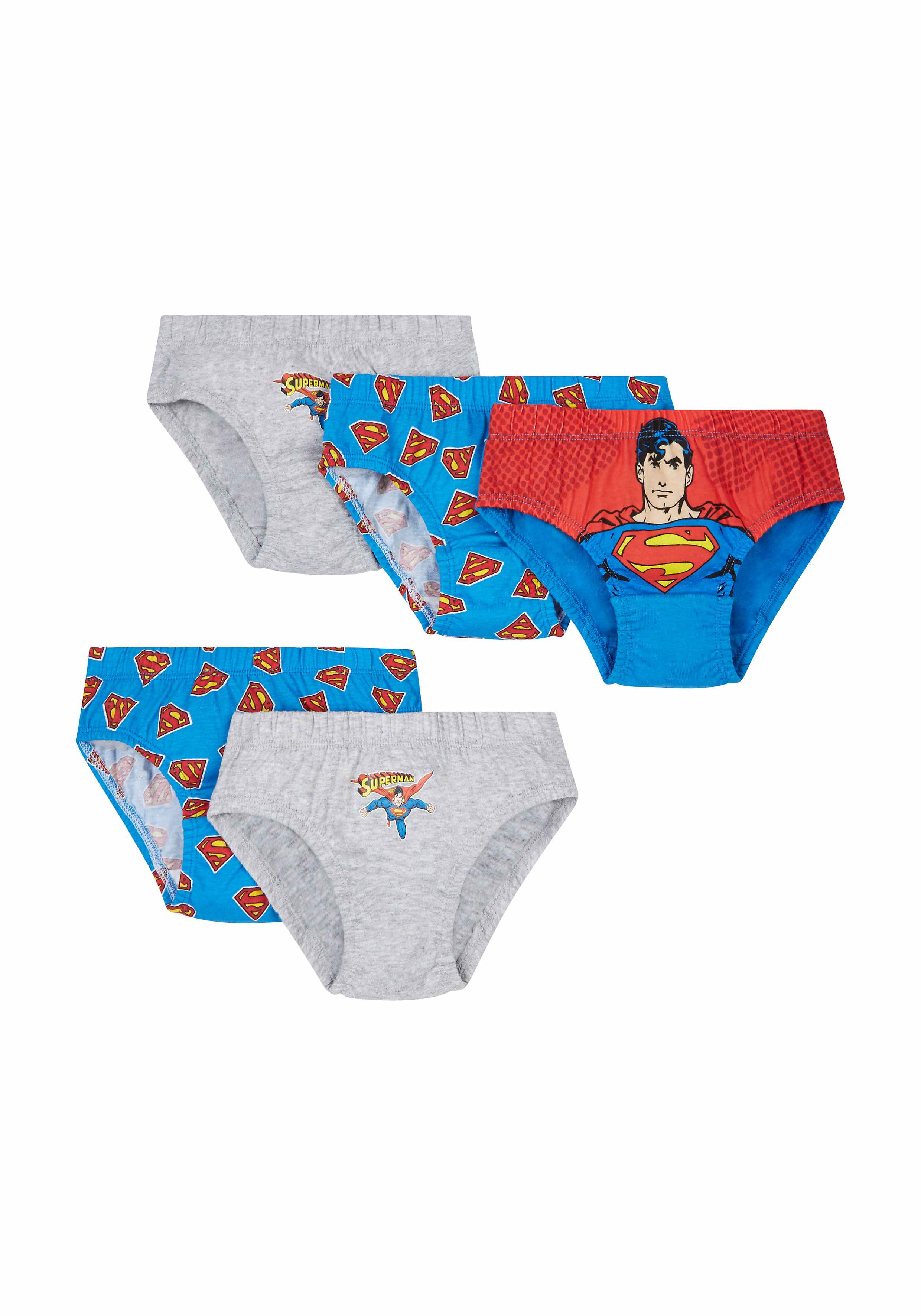 Boys Superman Briefs - 5 Pack - Red