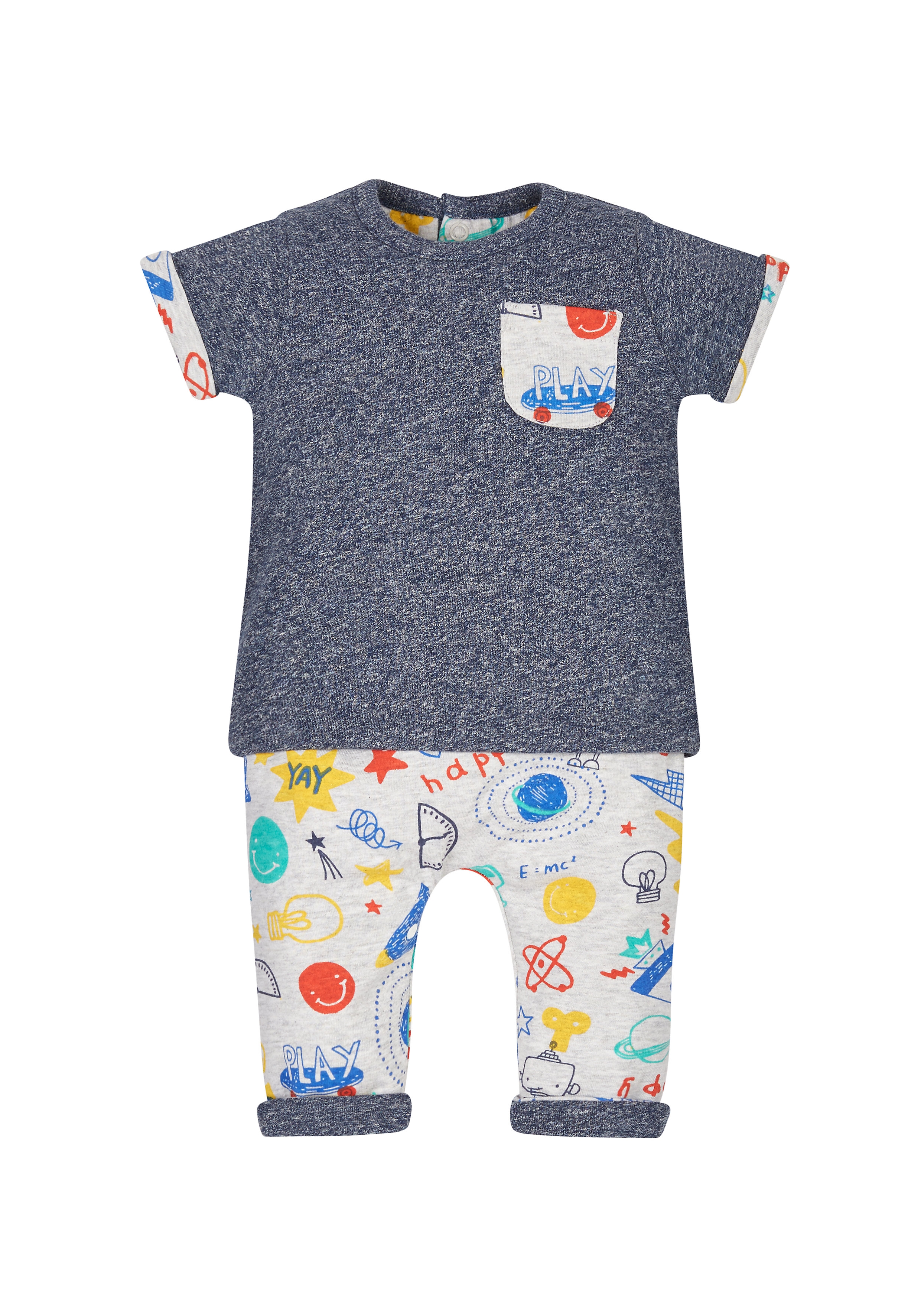 Mothercare | Doodle Reversible T-Shirt And Joggers Set 0