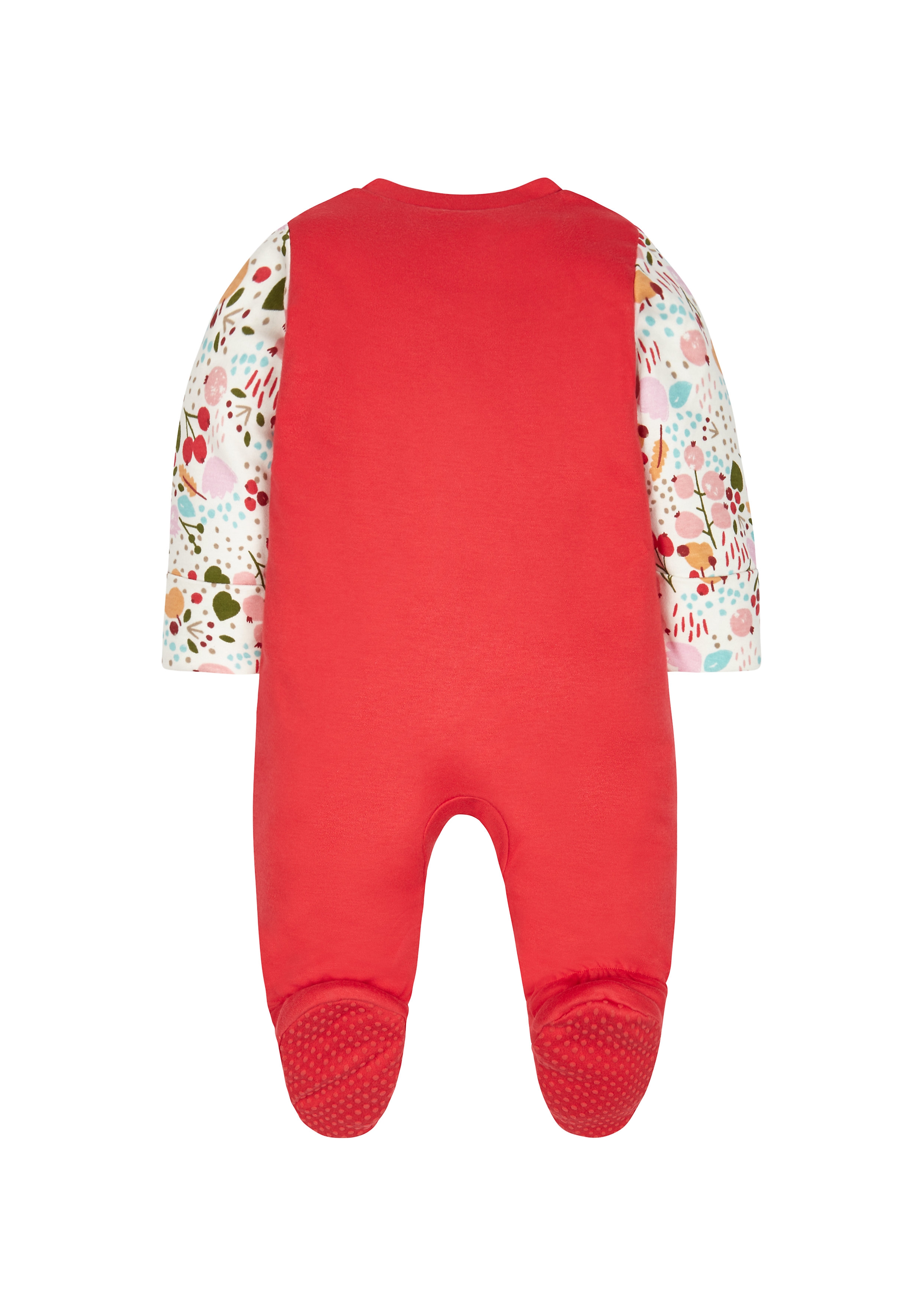 Mothercare | Girls Full Sleeves Snowsuit Birds Patchwork - Red 1
