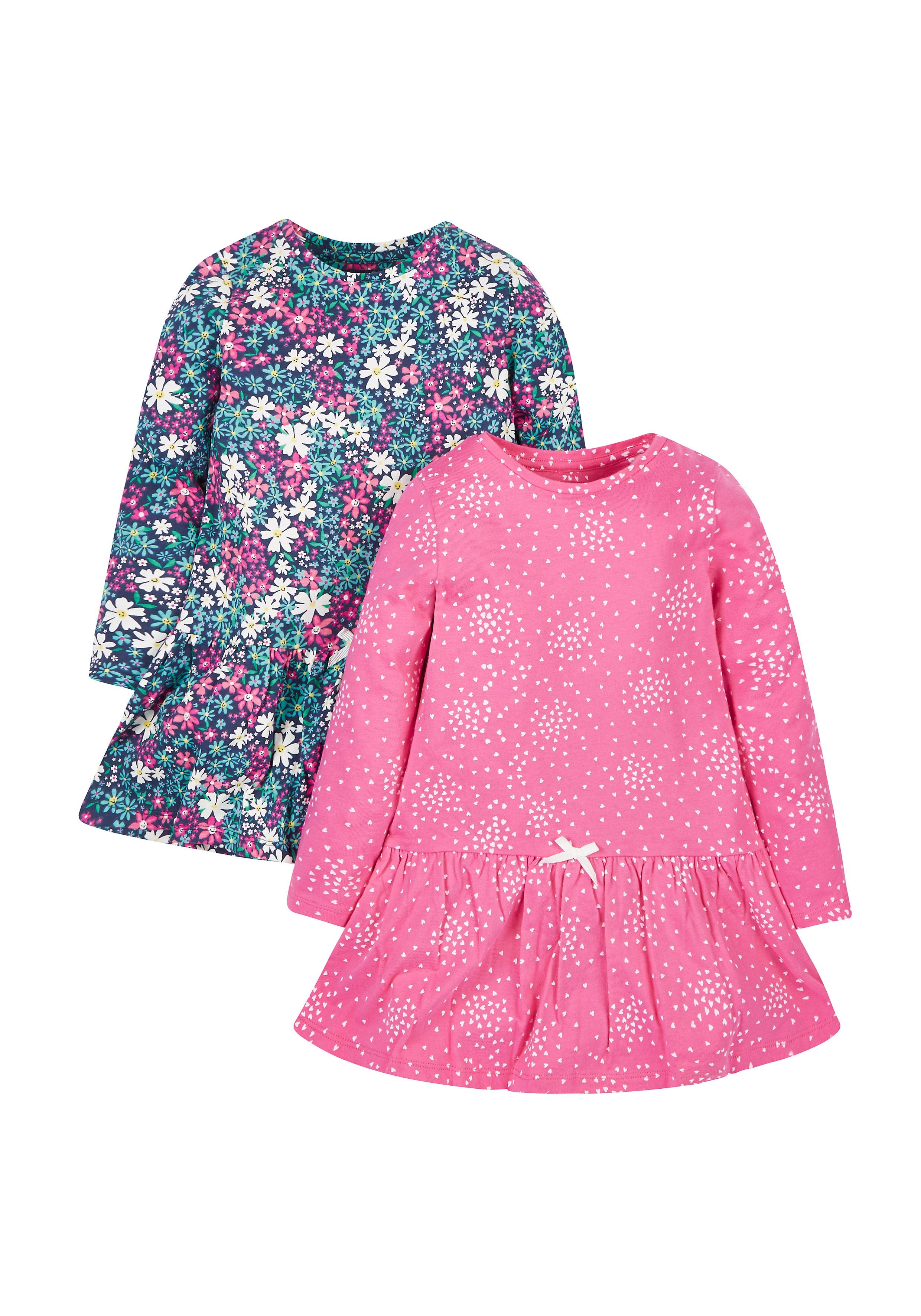 Mothercare | Floral And Heart Dresses - 2 Pack 0
