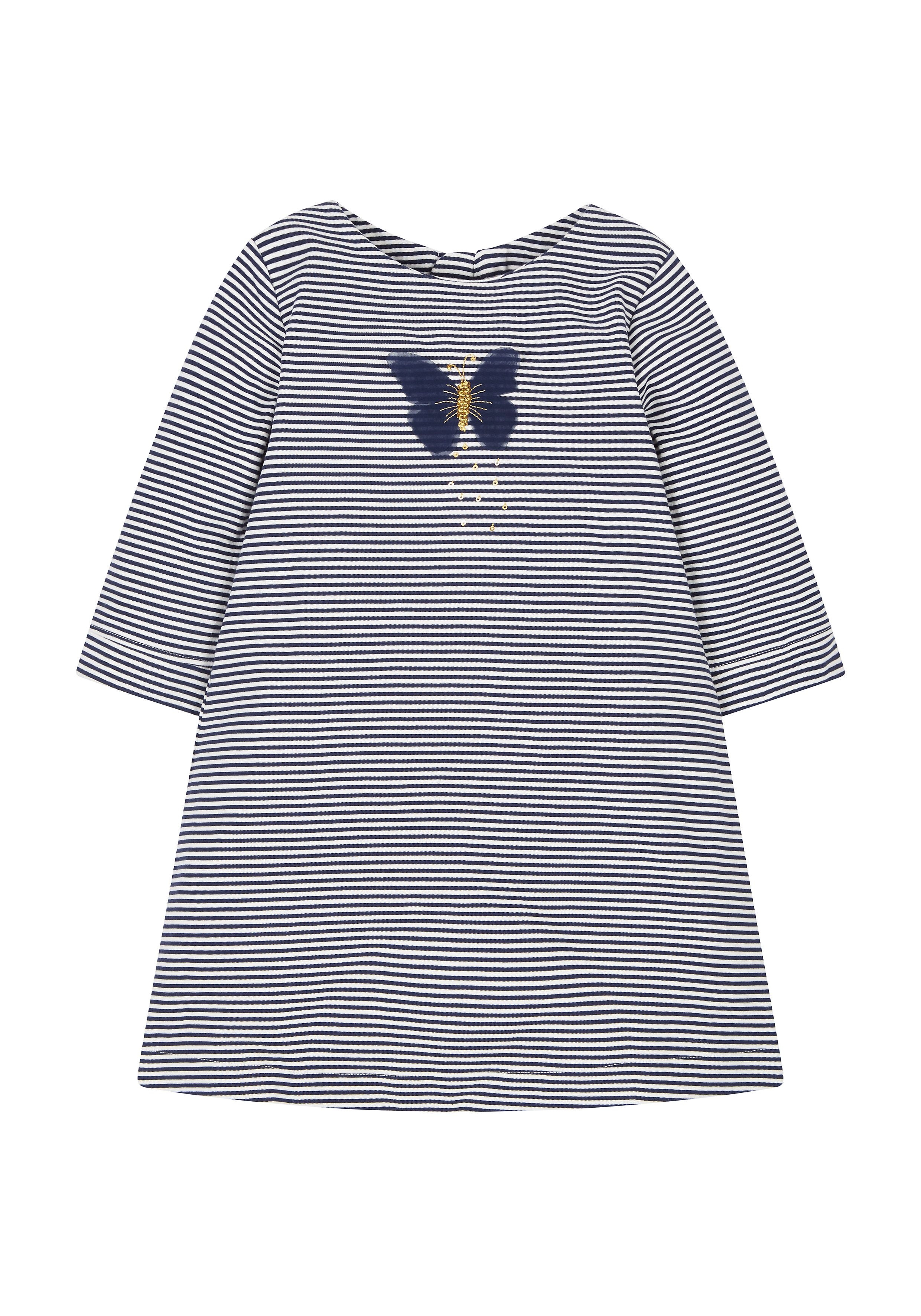Mothercare | Stripe Butterfly Jersey Dress 0