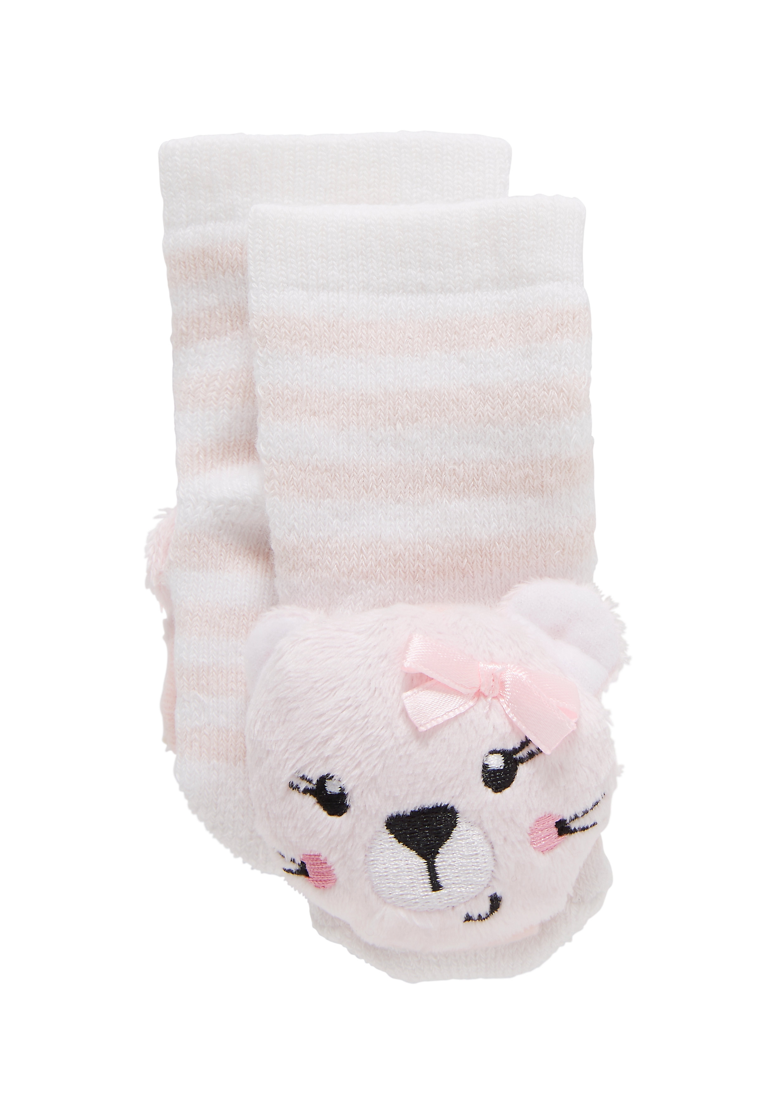 Mothercare | Girls Socks 3D Cat Detail - Pink 0