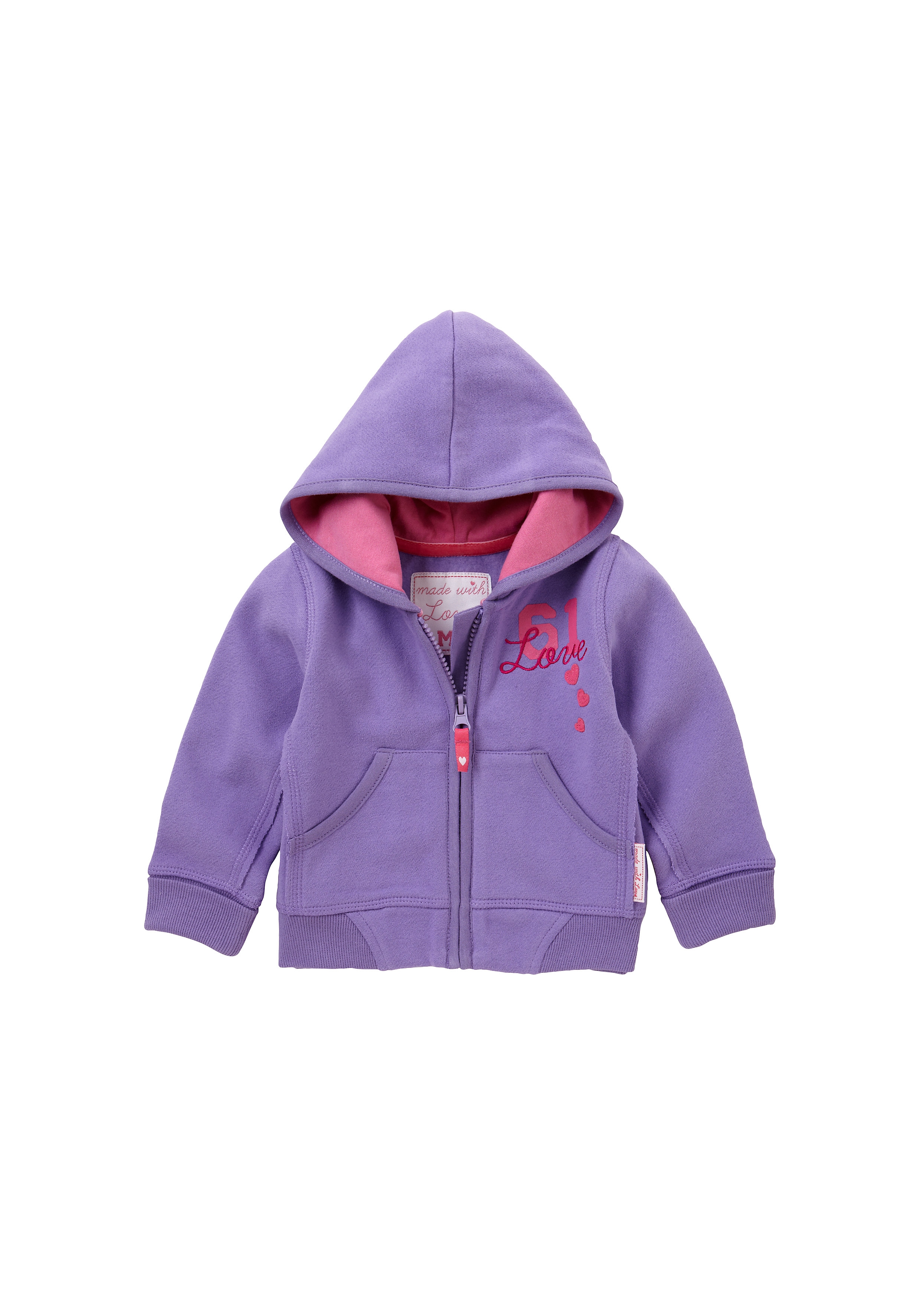 Mothercare | Girls Full Sleeves Sweatshirt Hooded - Purple 0