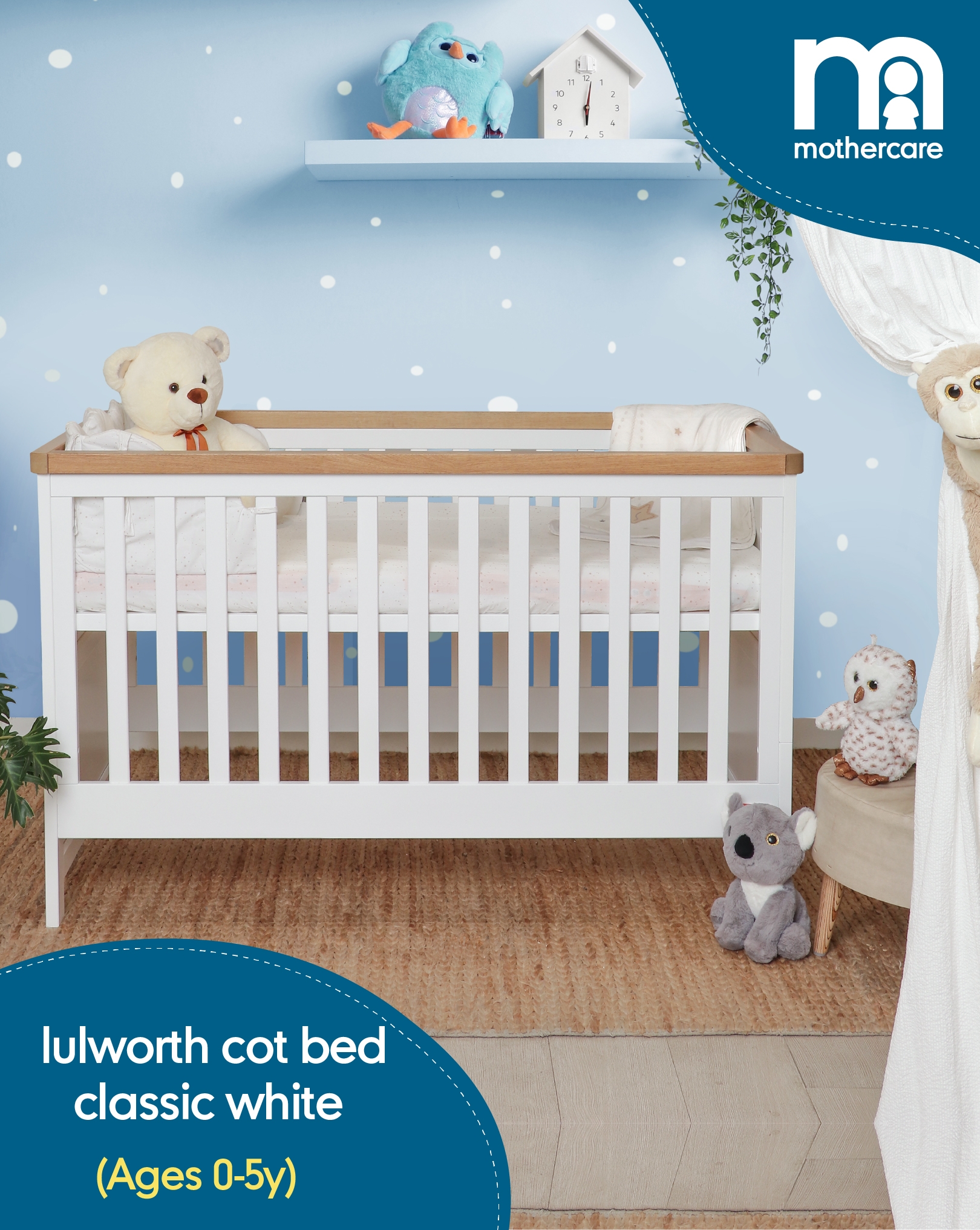 Mothercare | Mothercare Lulworth Cot Bed Classic White 0