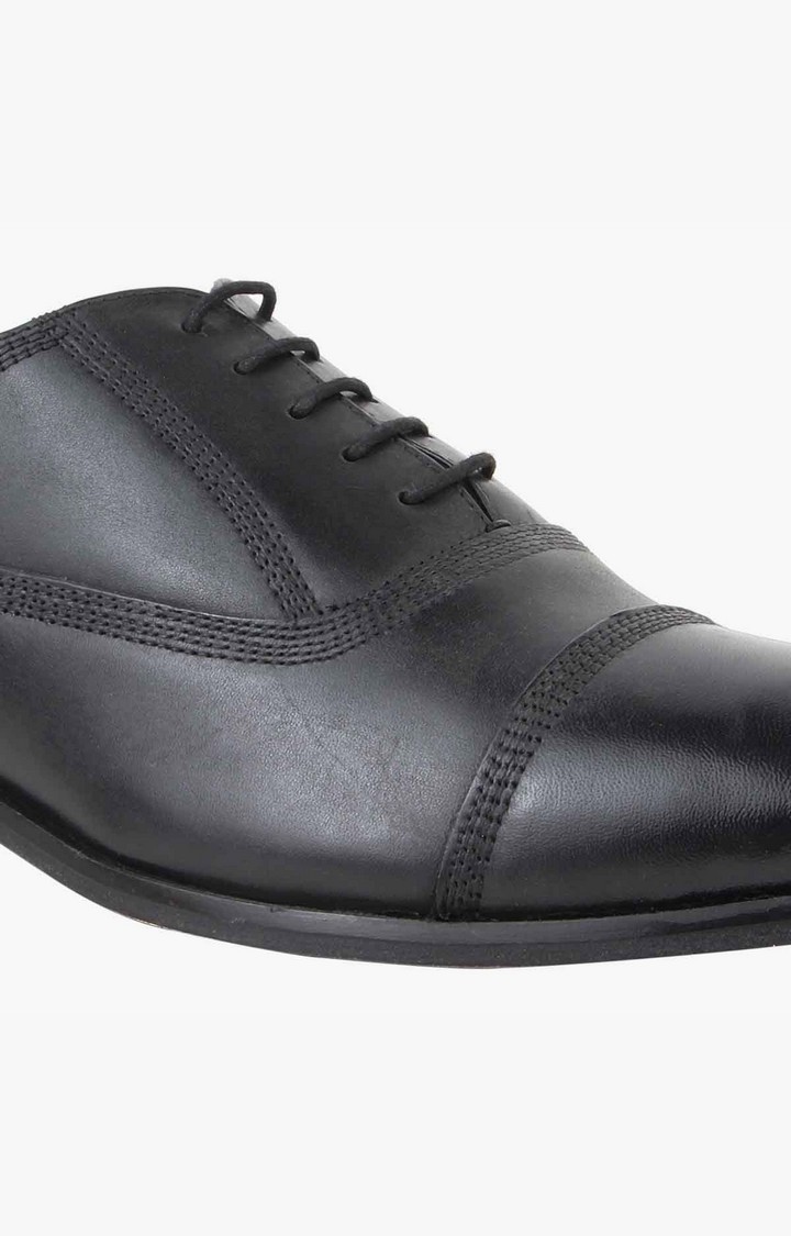 Volcano Black Tie-Ups & Dress Loafers