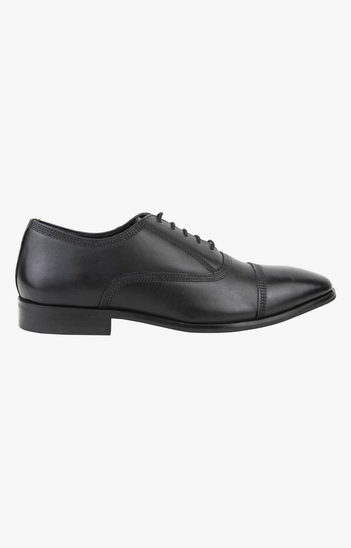 Volcano Black Tie-Ups & Dress Loafers