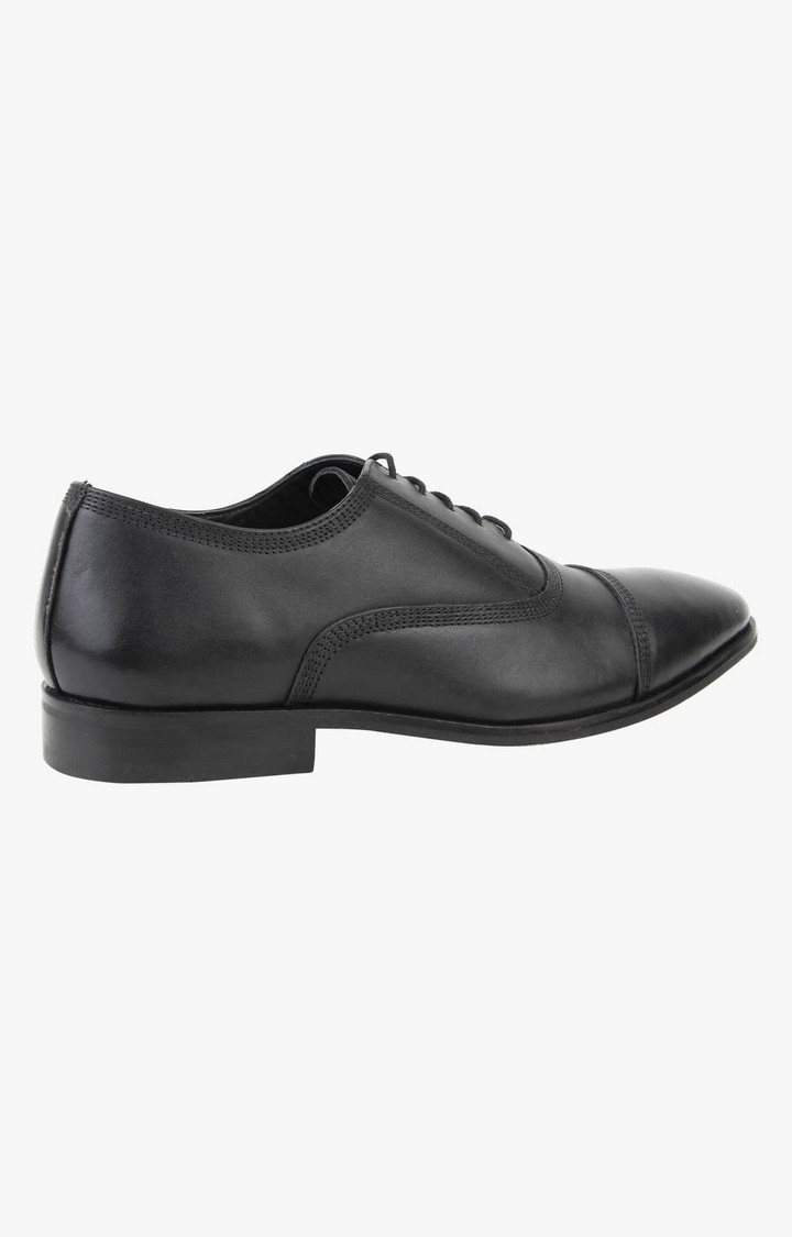 Volcano Black Tie-Ups & Dress Loafers