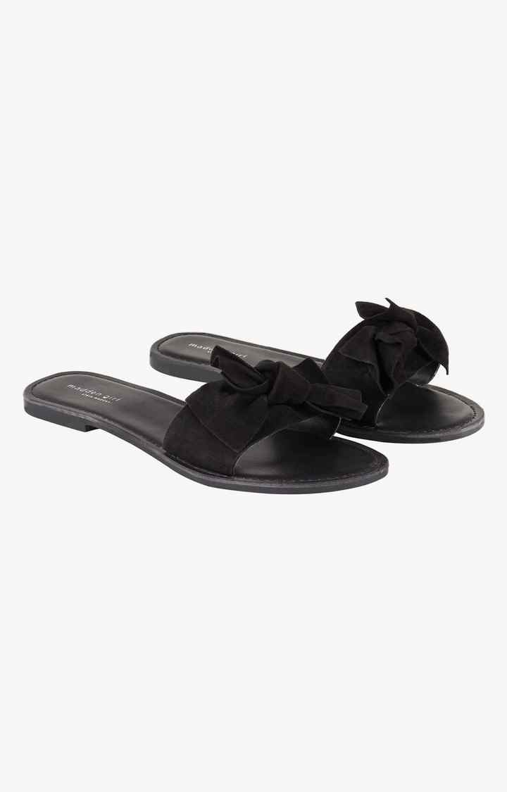 Slidey Black Flats
