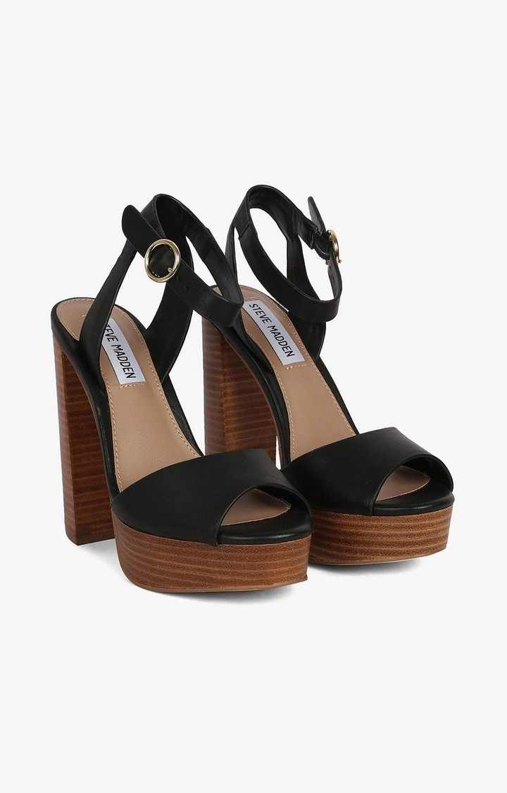Madeline Black Heel Sandals