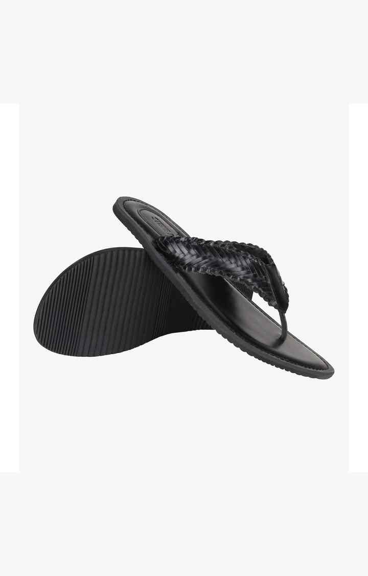 Sky Black Sandals & Flip Flops