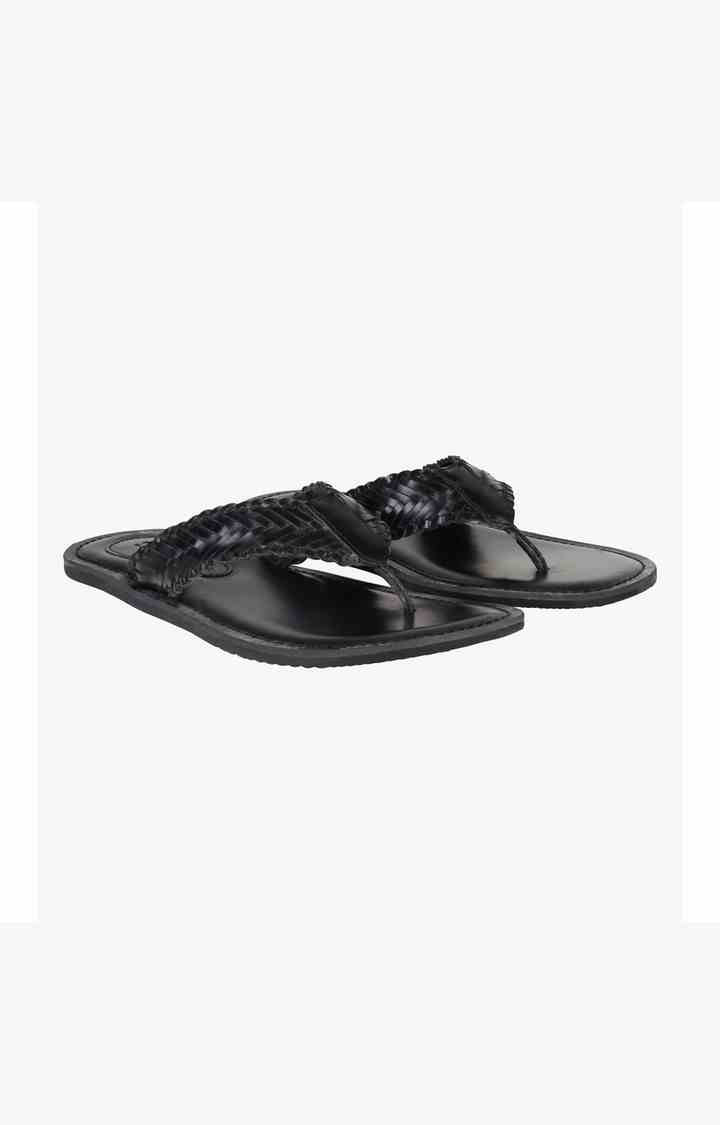 Sky Black Sandals & Flip Flops