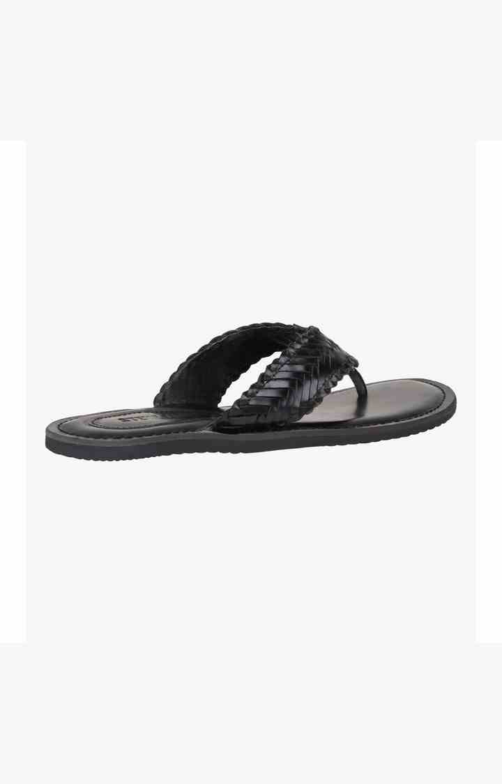 Sky Black Sandals & Flip Flops